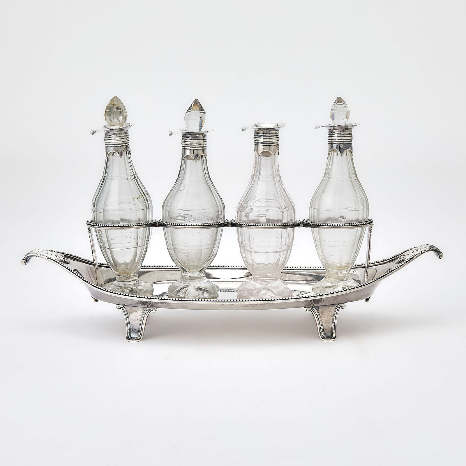 George III Sterling Silver and Glass Cruet Set (1 of 6)