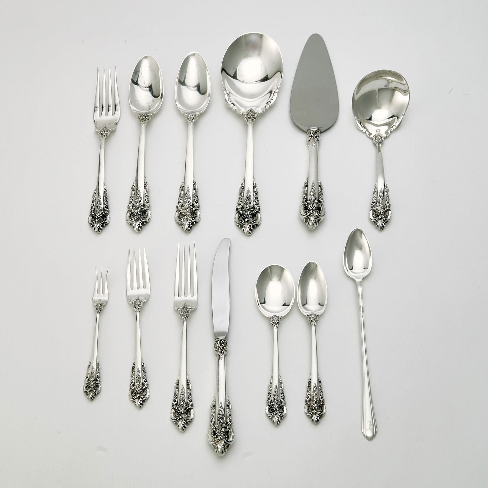 Wallace Sterling Silver "Grand Baroque" Pattern Flatware Service (1 of 2)