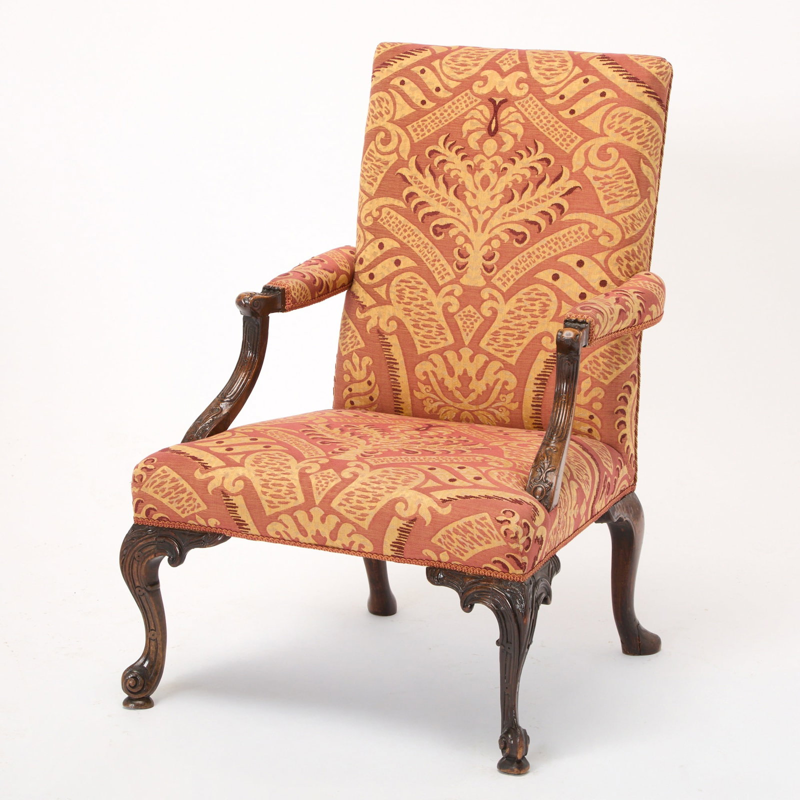 George II Style Mahogany Library Chair (1 of 7)