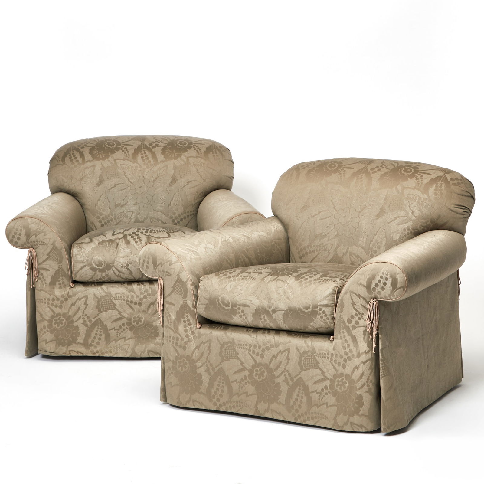Pair of J. Robert Scott Upholstered Club Chairs (1 of 4)