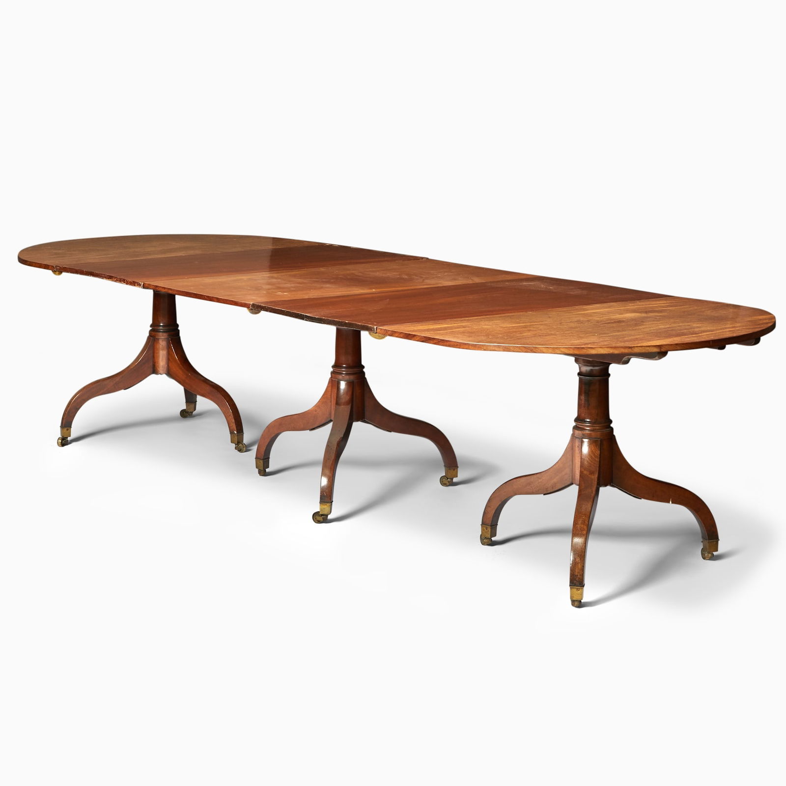 Regency Mahogany Triple Pedestal Dining Table (1 of 2)