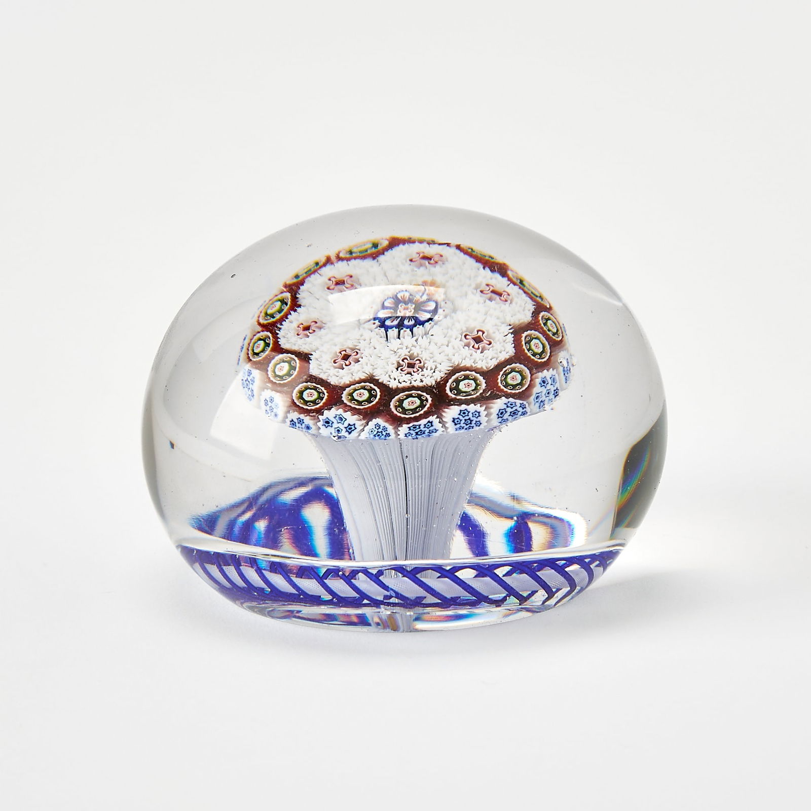 Baccarat Mushroom Torsade Concentric Millefiori Glass Paperweight (1 of 5)