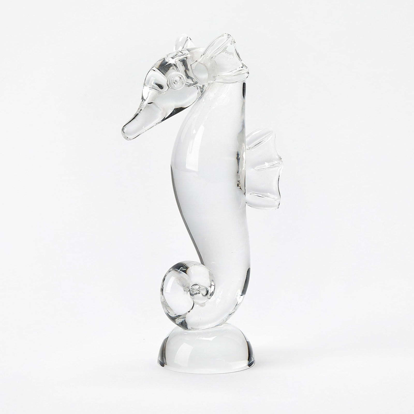 Steuben Glass Figure of a Seahorse: Height 8 1/2 inches. generally good condition
