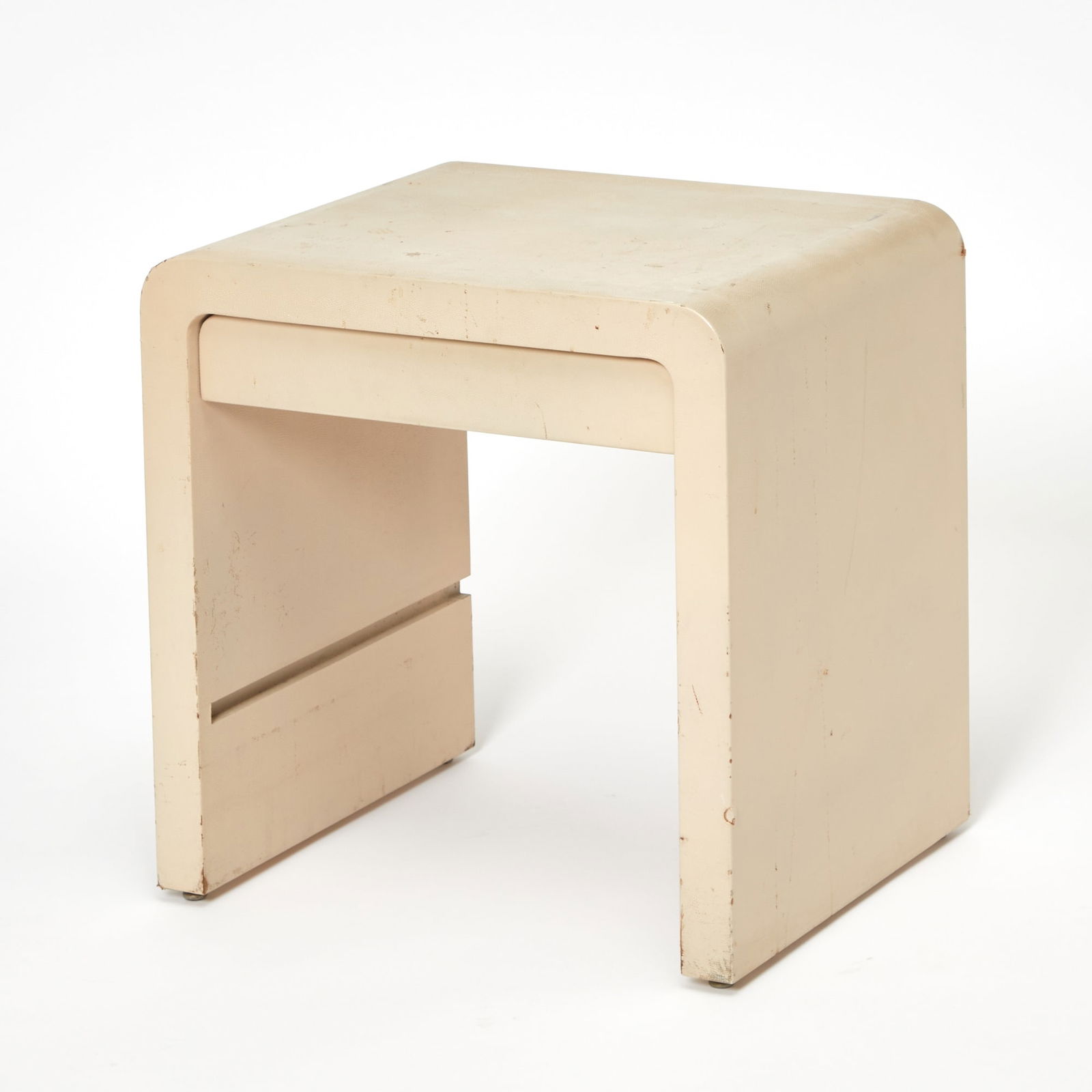 Karl Springer Embossed Leather Side Table (1 of 5)