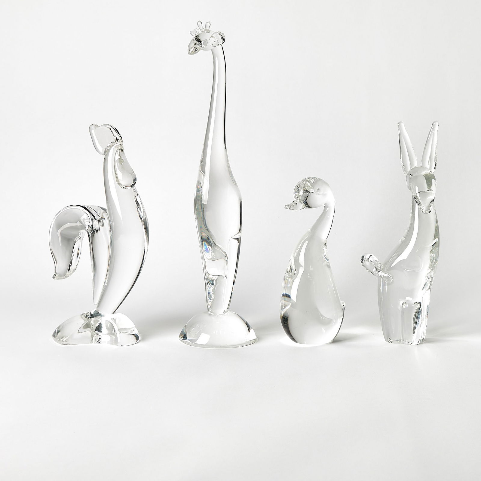 Four Steuben Glass Animals (1 of 6)