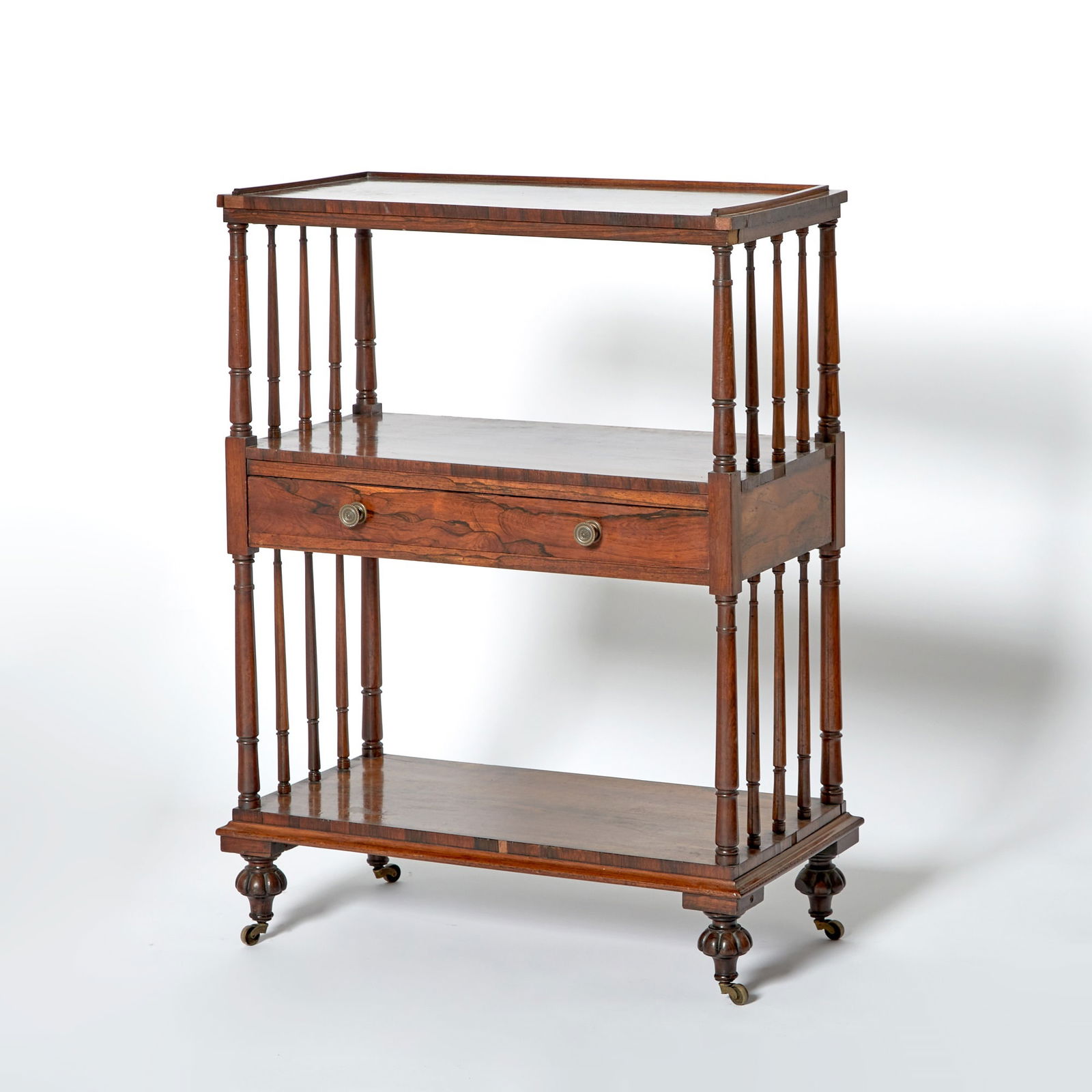 Victorian Rosewood Open Bookcase (1 of 3)