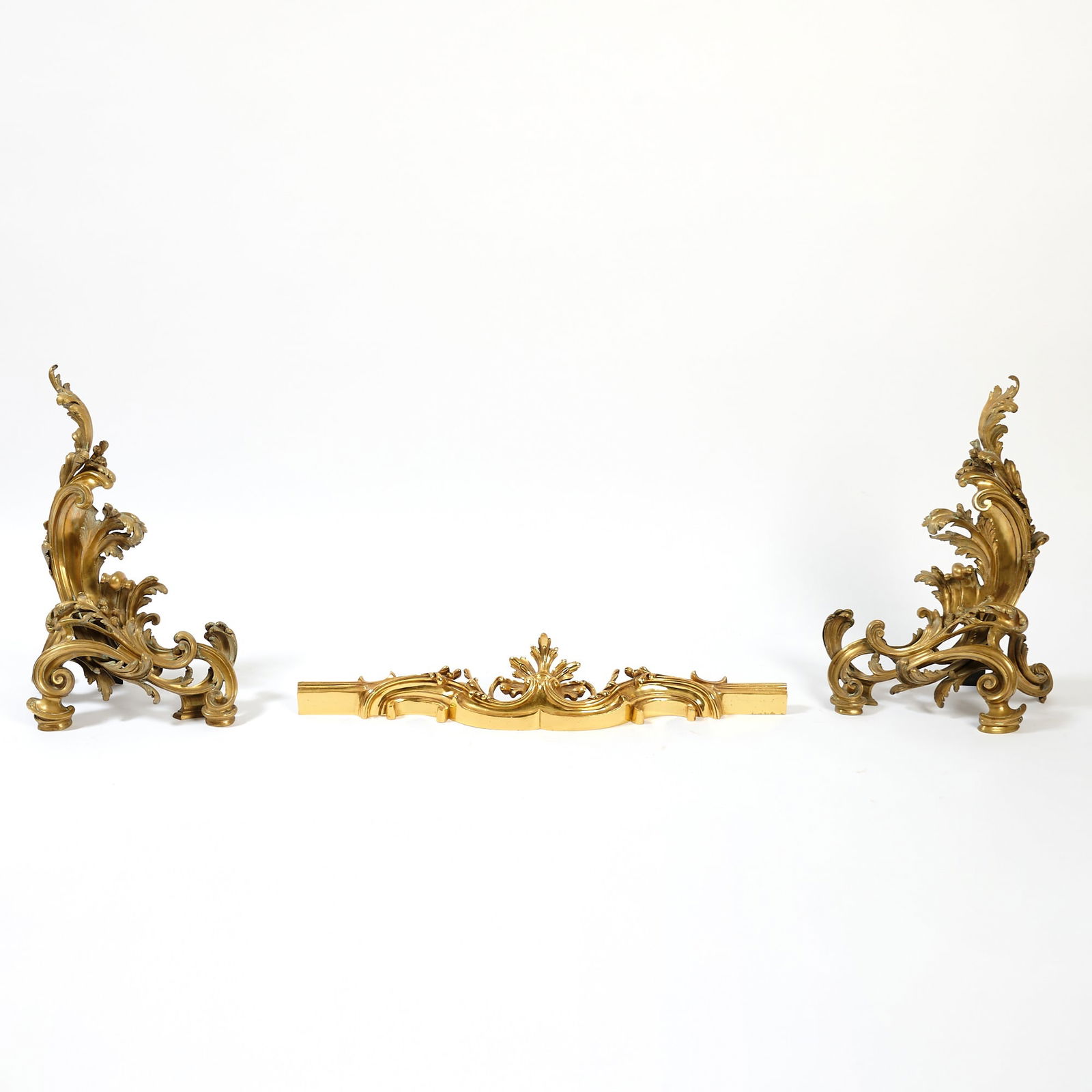Pair of Louis XV Style Gilt-Bronze Chenets (1 of 5)