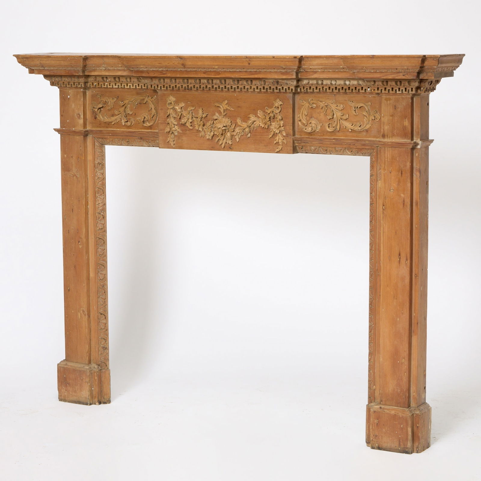 Neoclassical Style Pine Fireplace Mantel (1 of 5)