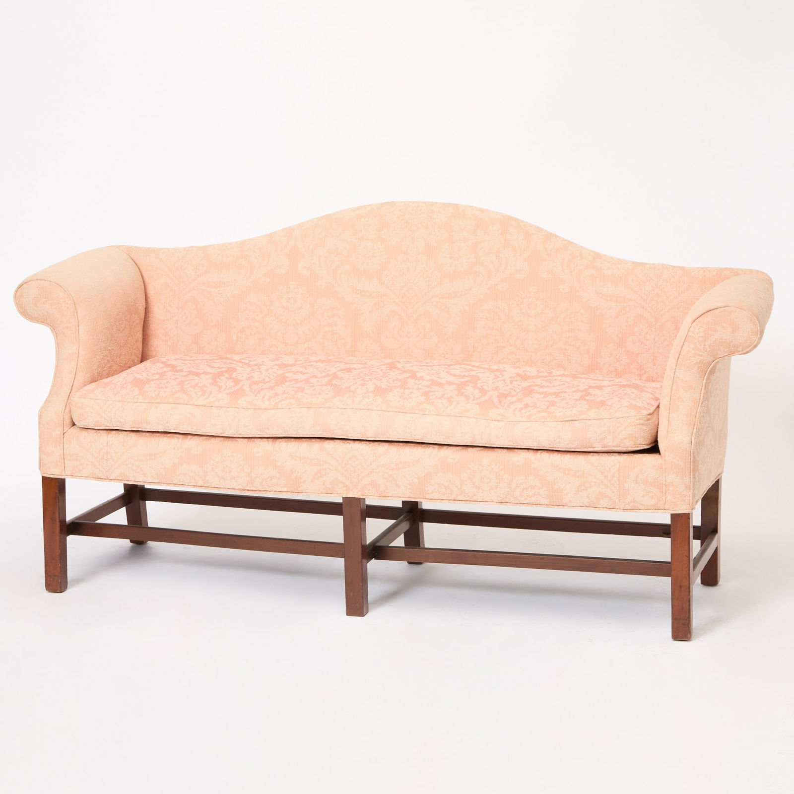 Chippendale Style Upholstered Mahogany Settee (1 of 4)