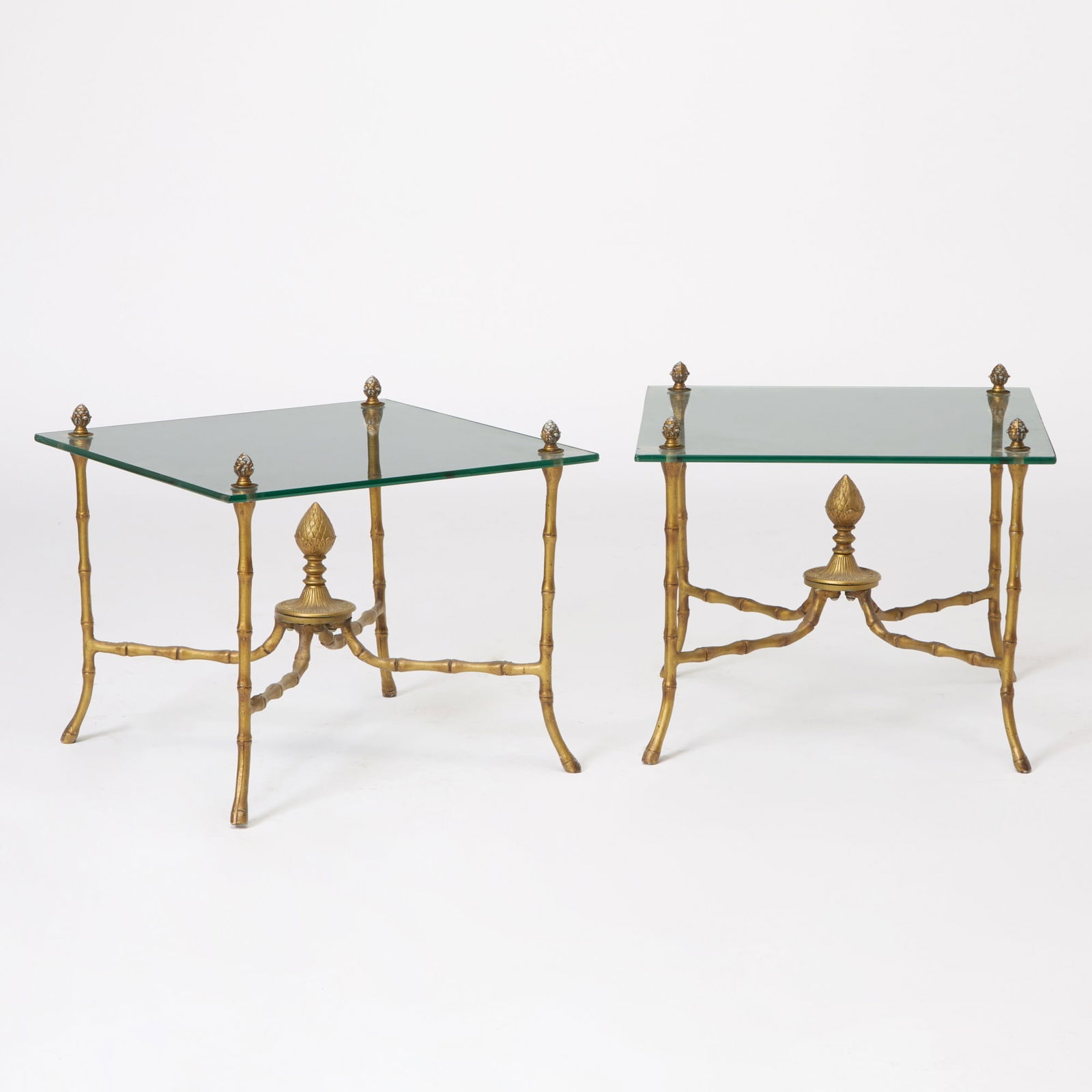 Pair of French Gilt-Metal and Glass Occasional Tables (1 of 5)