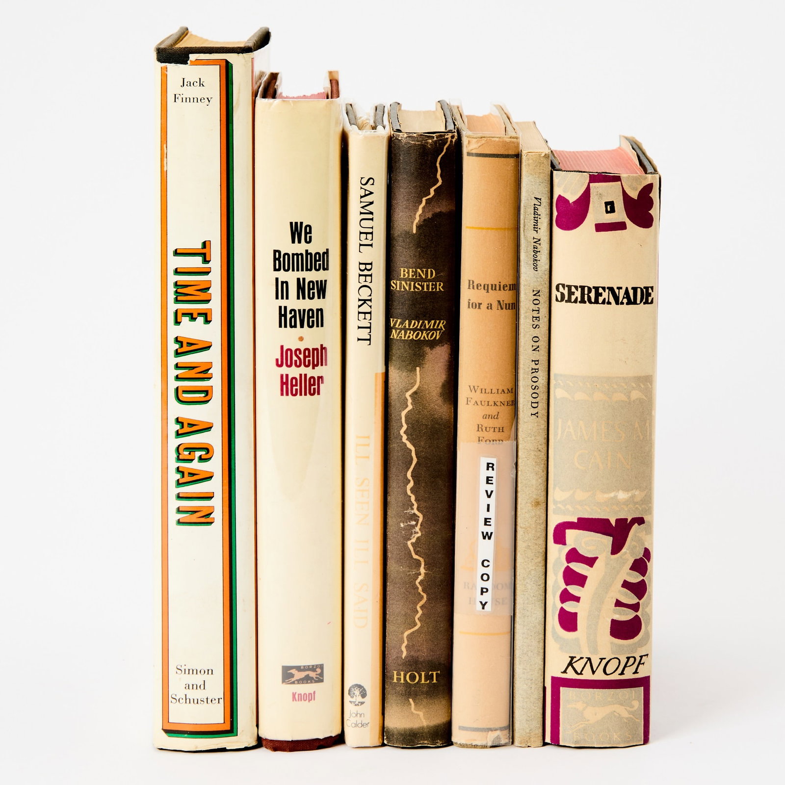 Modern firsts, in fine condition: [MODERN LITERATURE] Five modern firsts. All in publisher's cloth and dust jackets. Comprising: [CAIN, JAMES M]. Serenade. New York: Knopf, 1937. Fine; [NABOKOV, VLADIMIR]. <