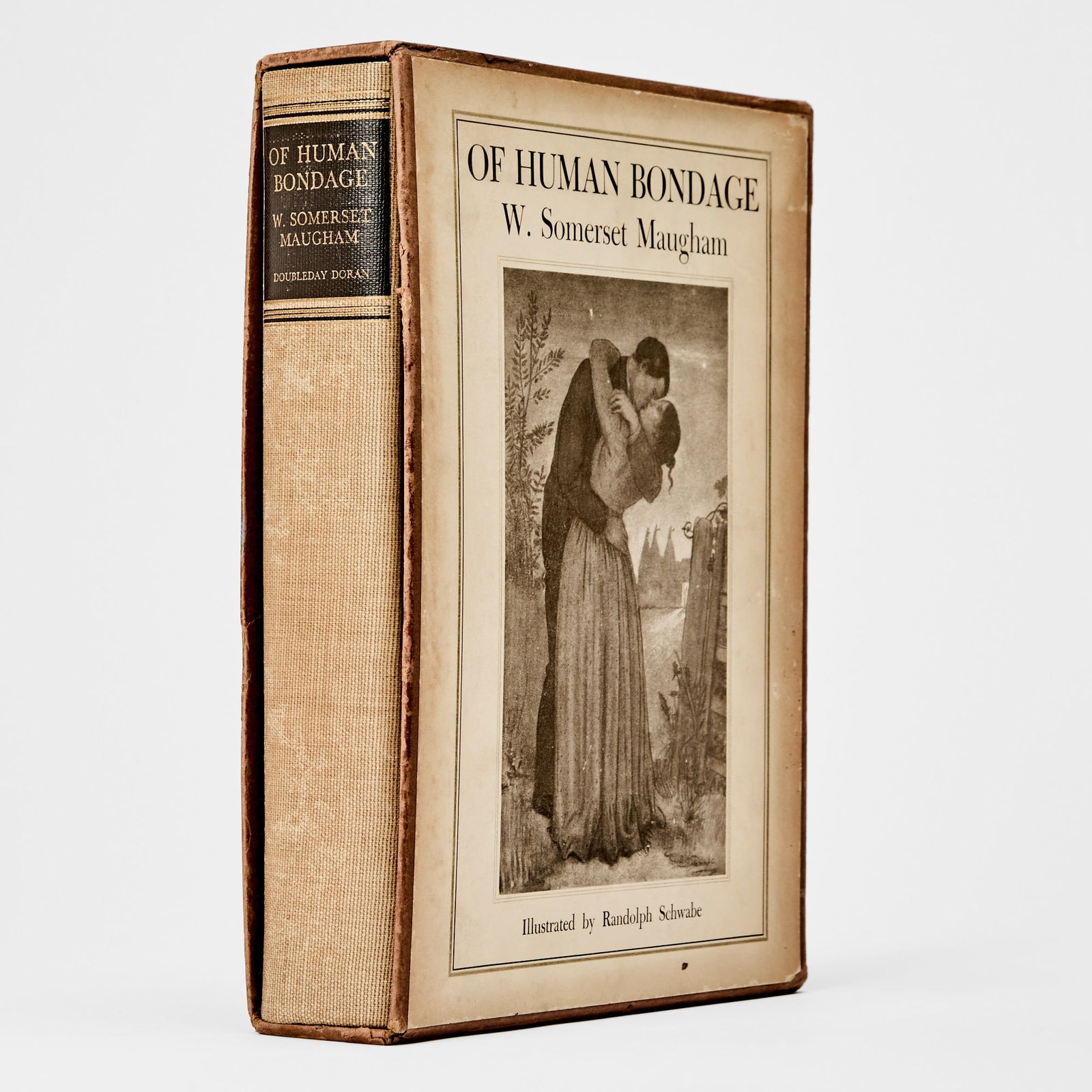 Maugham, William Somerset. Of Human Bondage: MAUGHAM, SOMERSET, W. Of Human Bondage. New York: Doubleday, Doran & Company, 1936. First illustrated edition. Limited to 751 copies, of which this is 218. Signed by Maugham and Randolph Schwabe