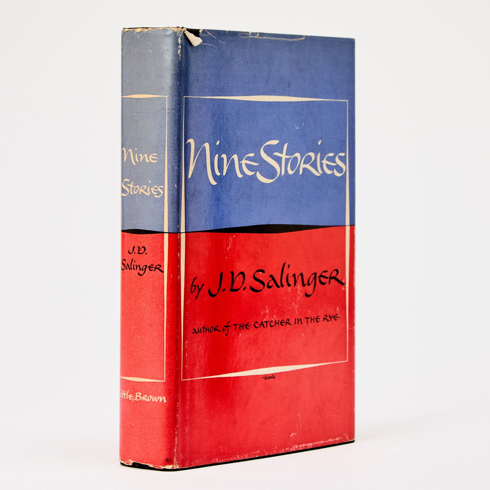 The first edition of Salinger's Nine Stories: SALINGER, J.D. Nine Stories. Boston: Little, Brown and Company, [1953]. First edition. Publisher's black cloth with spine stamped in gilt, in original unclipped dust jacket. 7 1/2 x 5 inches (19 x 12