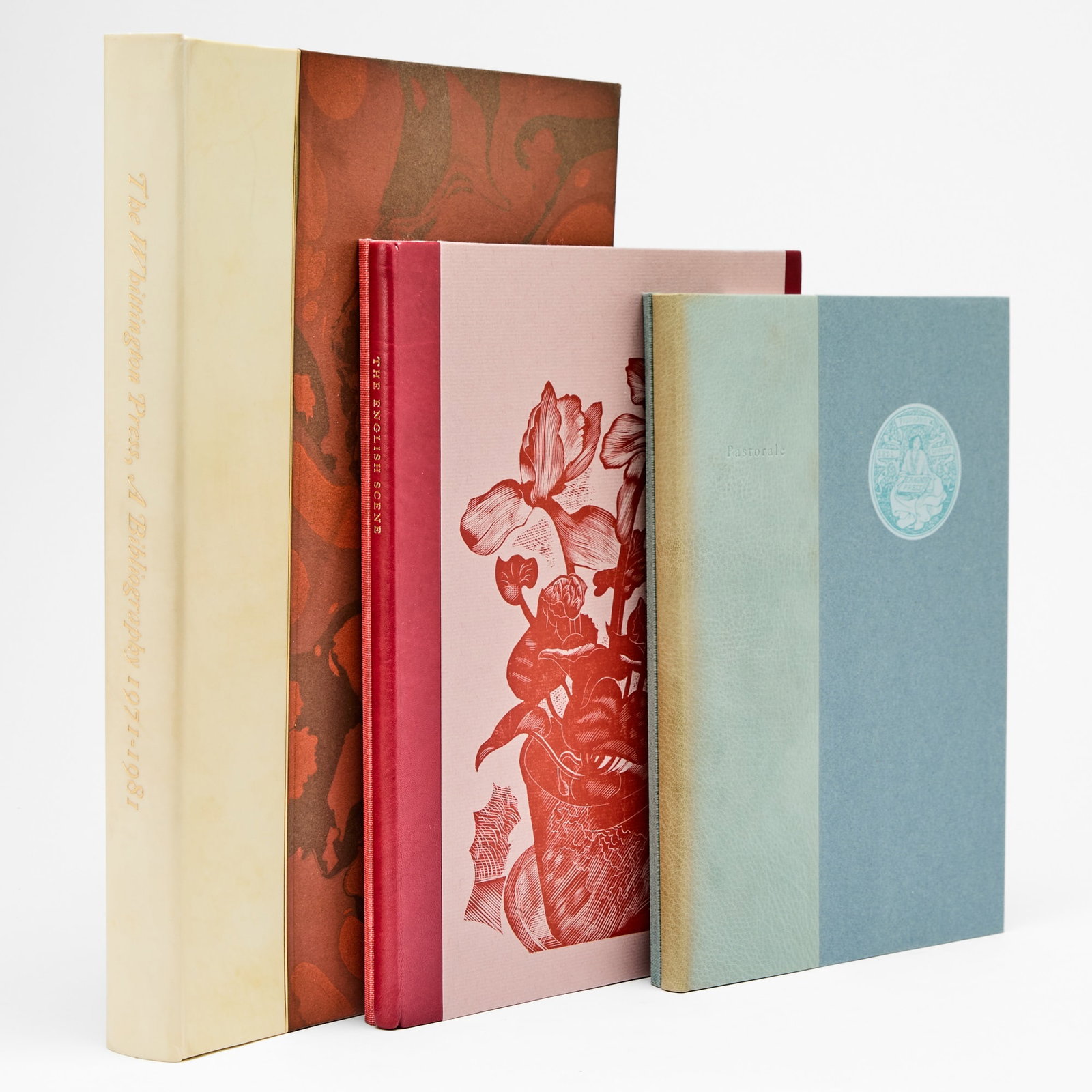 Three deluxe Whittington Press publications on bibliophilic subjects: [WHITTINGTON PRESS] BUTCHER, DAVID. The Whittington Press: A Bibliography 1971-1981, with an introduction and notes by John Randle. Andoversford: