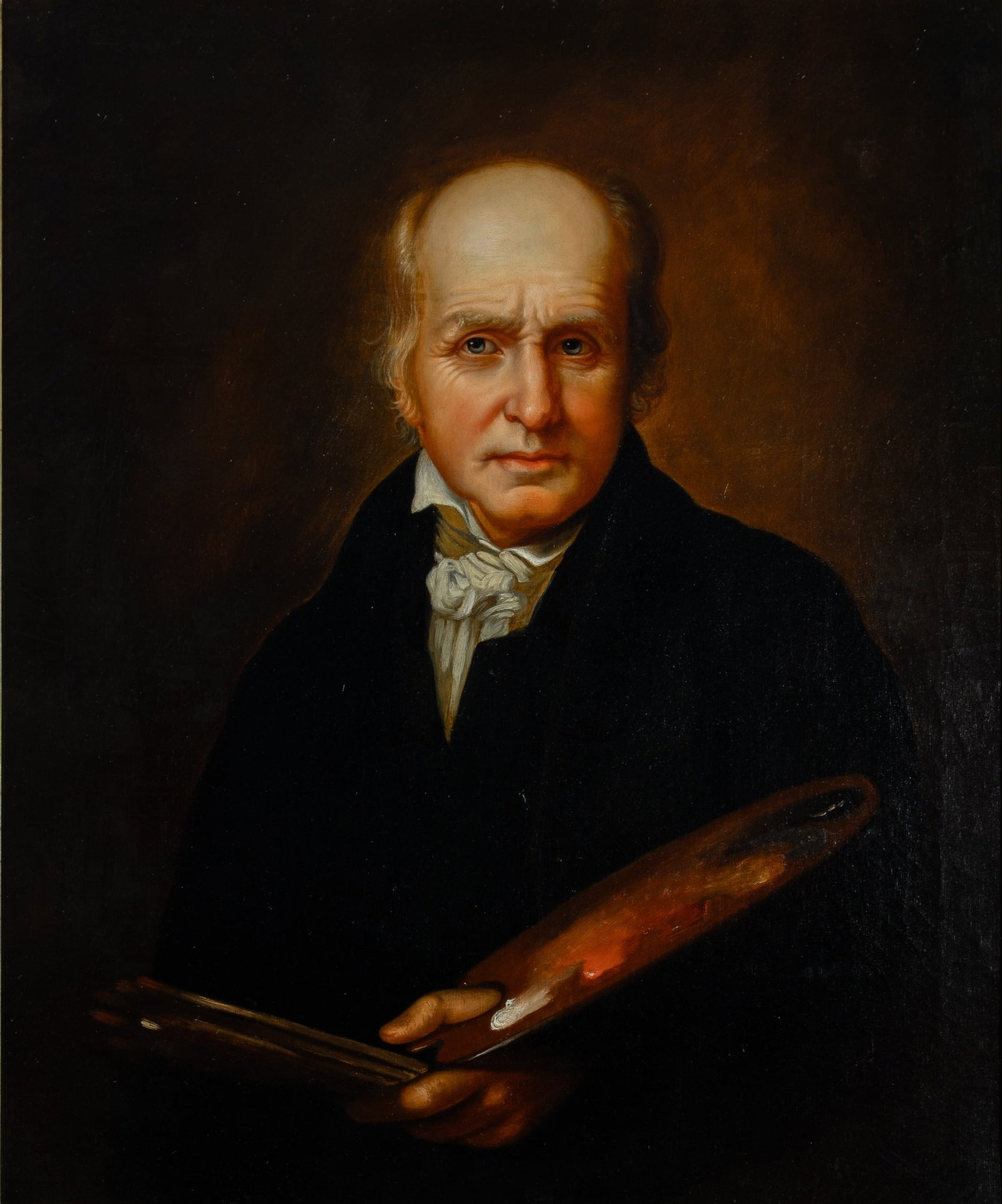 Mary Jane Peale: American, 1827-1902Portrait of Charles Willson Peale as an Artist, After Rembrandt Peale, circa 1874Inscribed Copied by Mary J. Peale / 1874 from Portrait of / Charles W. Peale / Aged 71 from life by