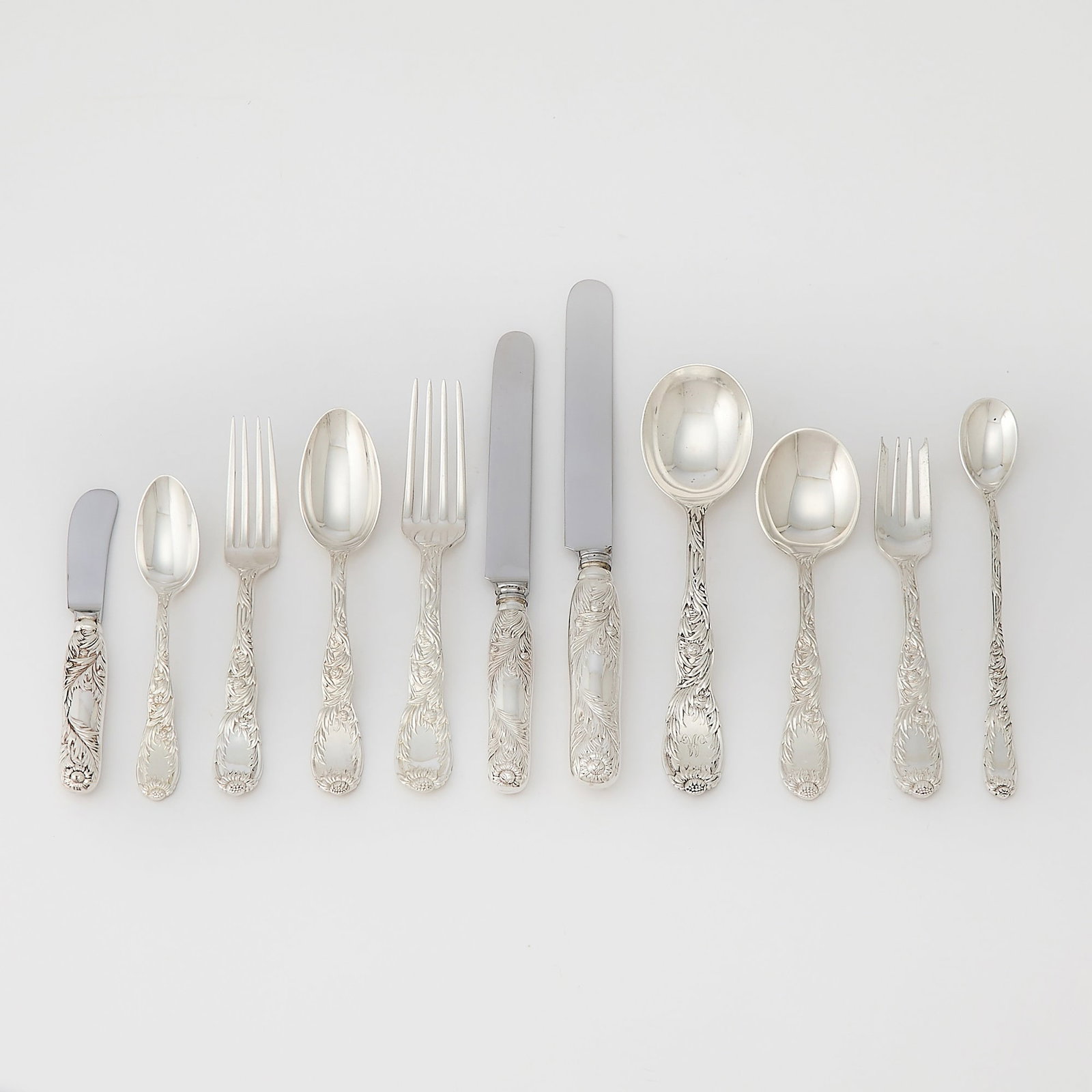 Tiffany & Co. Sterling Silver "Chrysanthemum" Pattern Part Flatware Service (1 of 3)