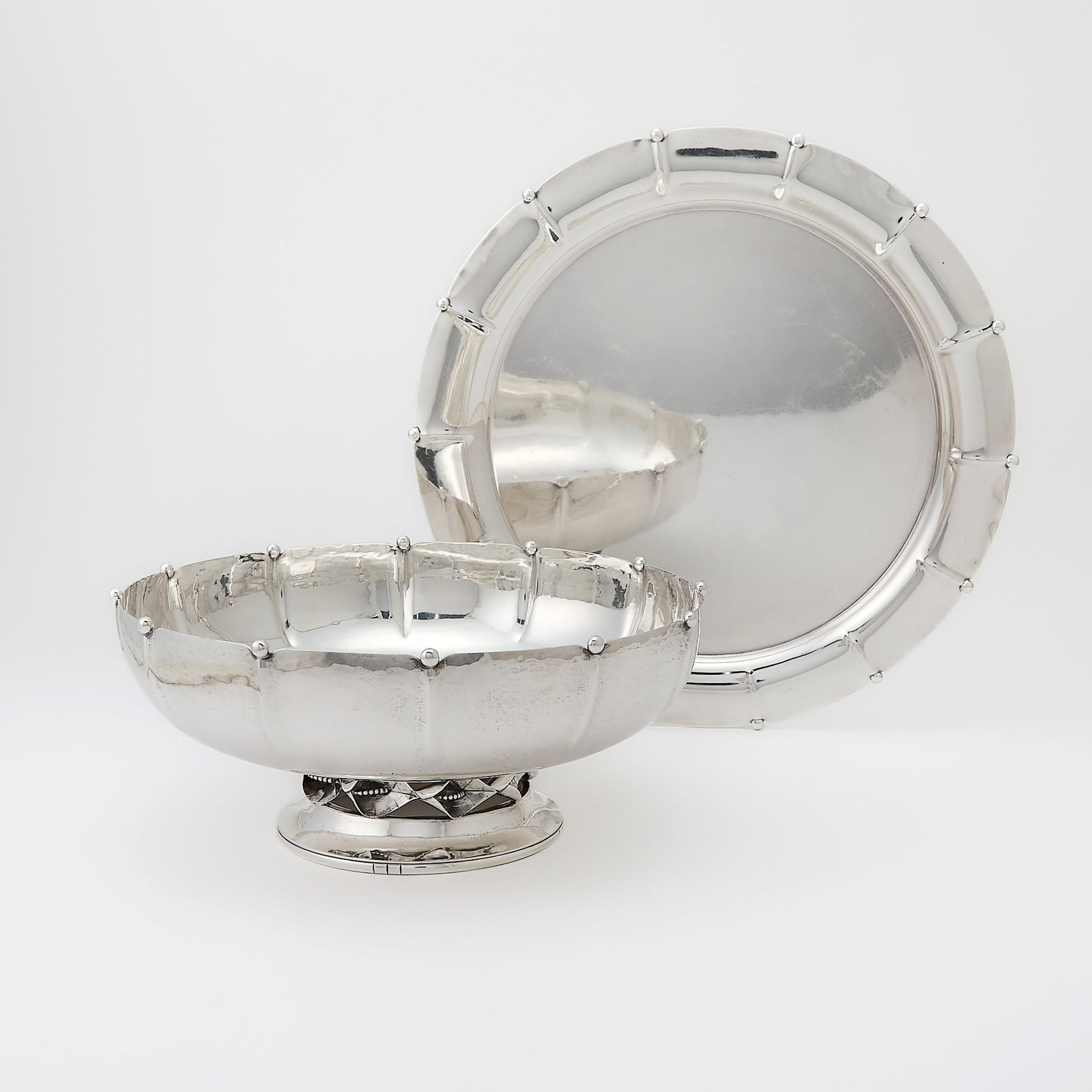William DeMatteo Sterling Silver Centerpiece Bowl and Charger (1 of 4)