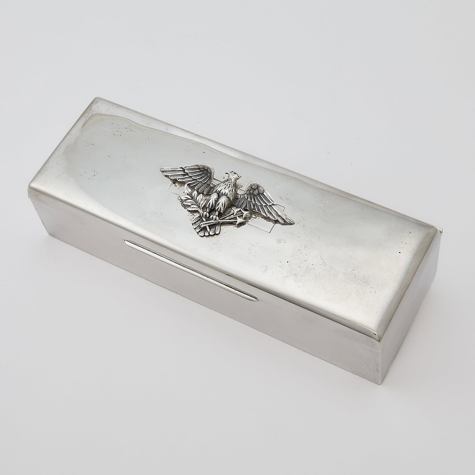 International Silver Co. Sterling Silver Jewelry Box with Eagle (1 of 6)