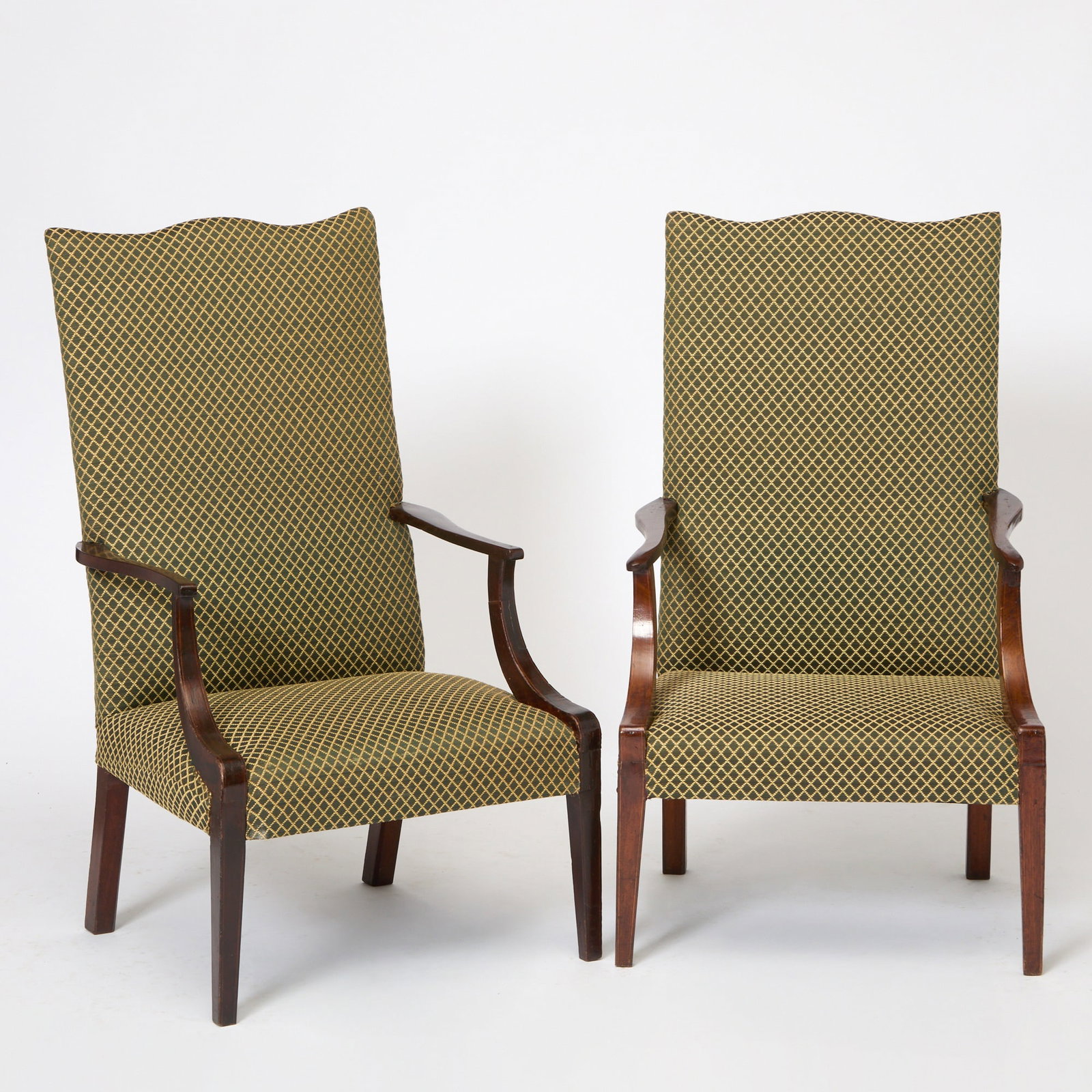 Two Federal Mahogany Lolling Chairs (1 of 4)
