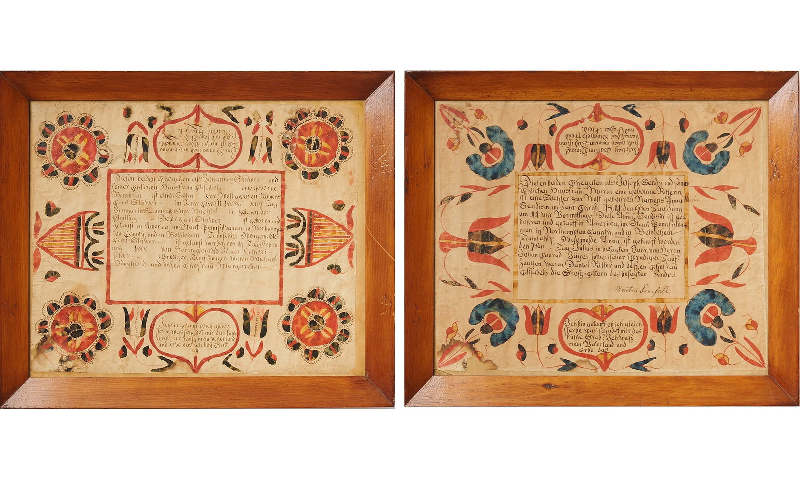 Two Birth and Baptismal Frakturs (1 of 5)