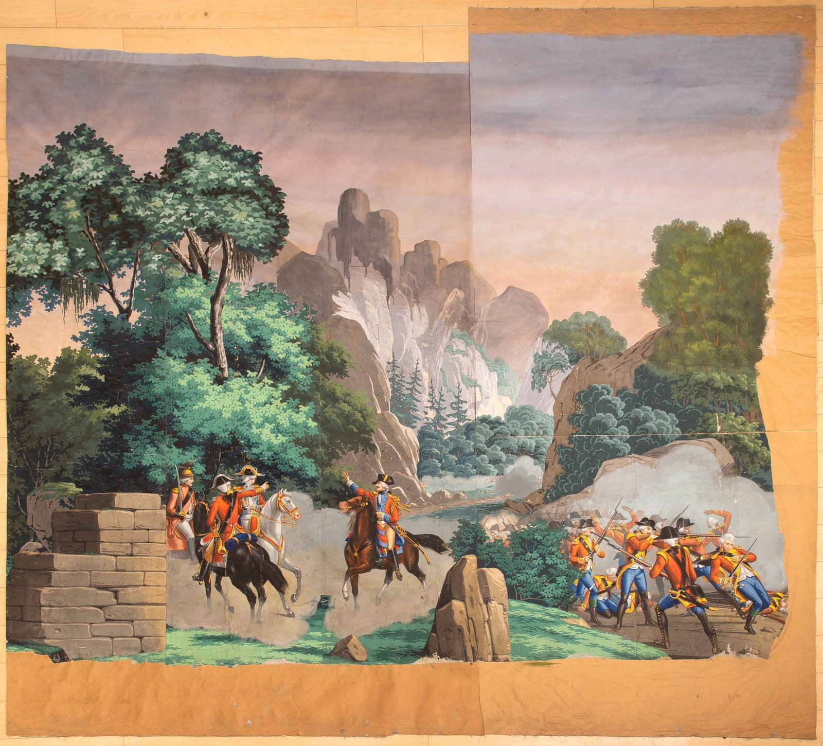 Revolutionary War Interest: Zuber Wallpaper Fragments (1 of 4)