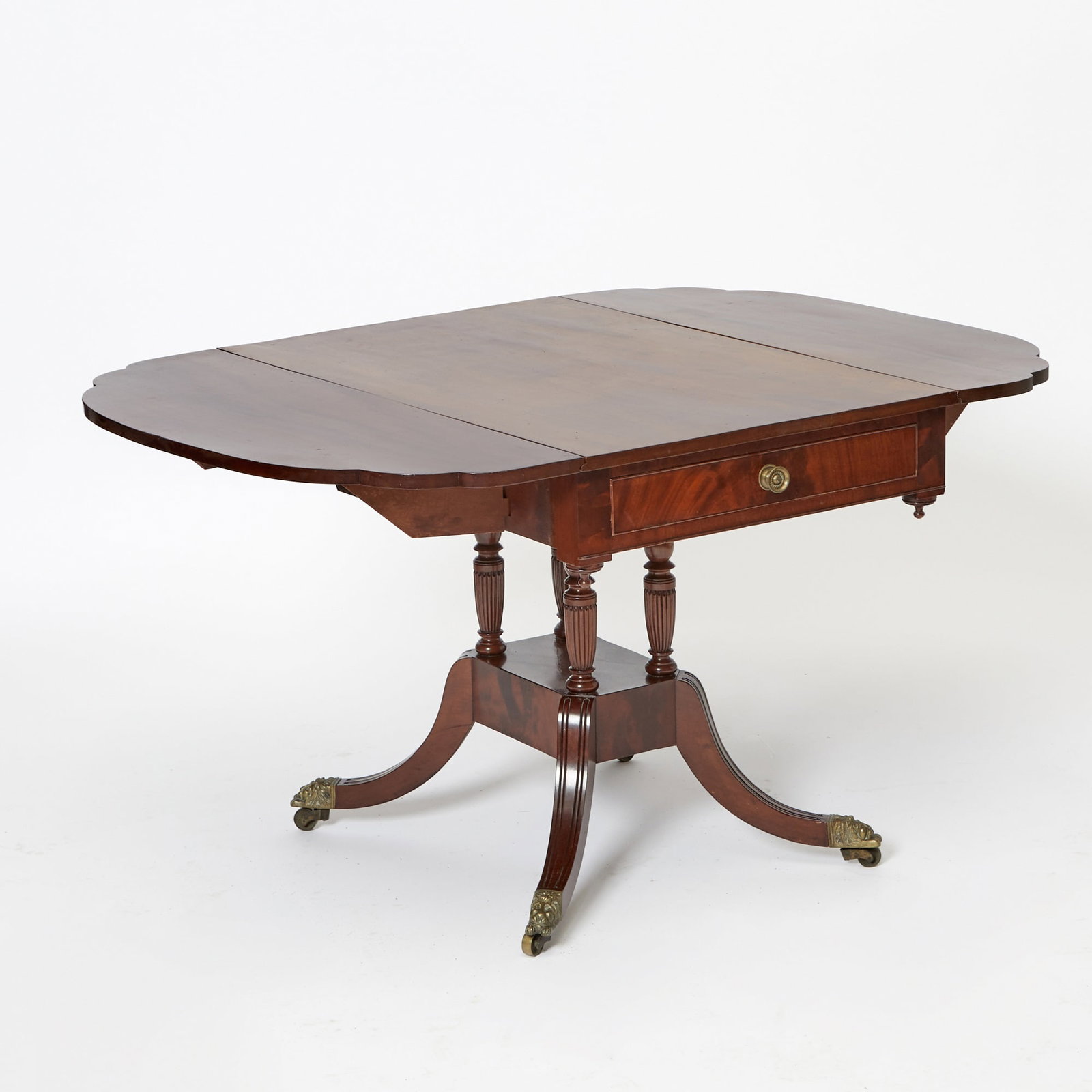 Classical Mahogany Drop Leaf Table - 2