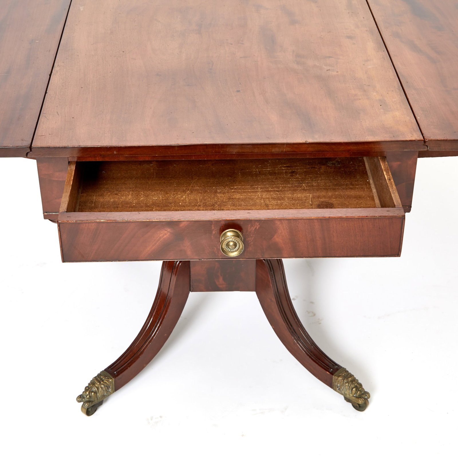 Classical Mahogany Drop Leaf Table - 6