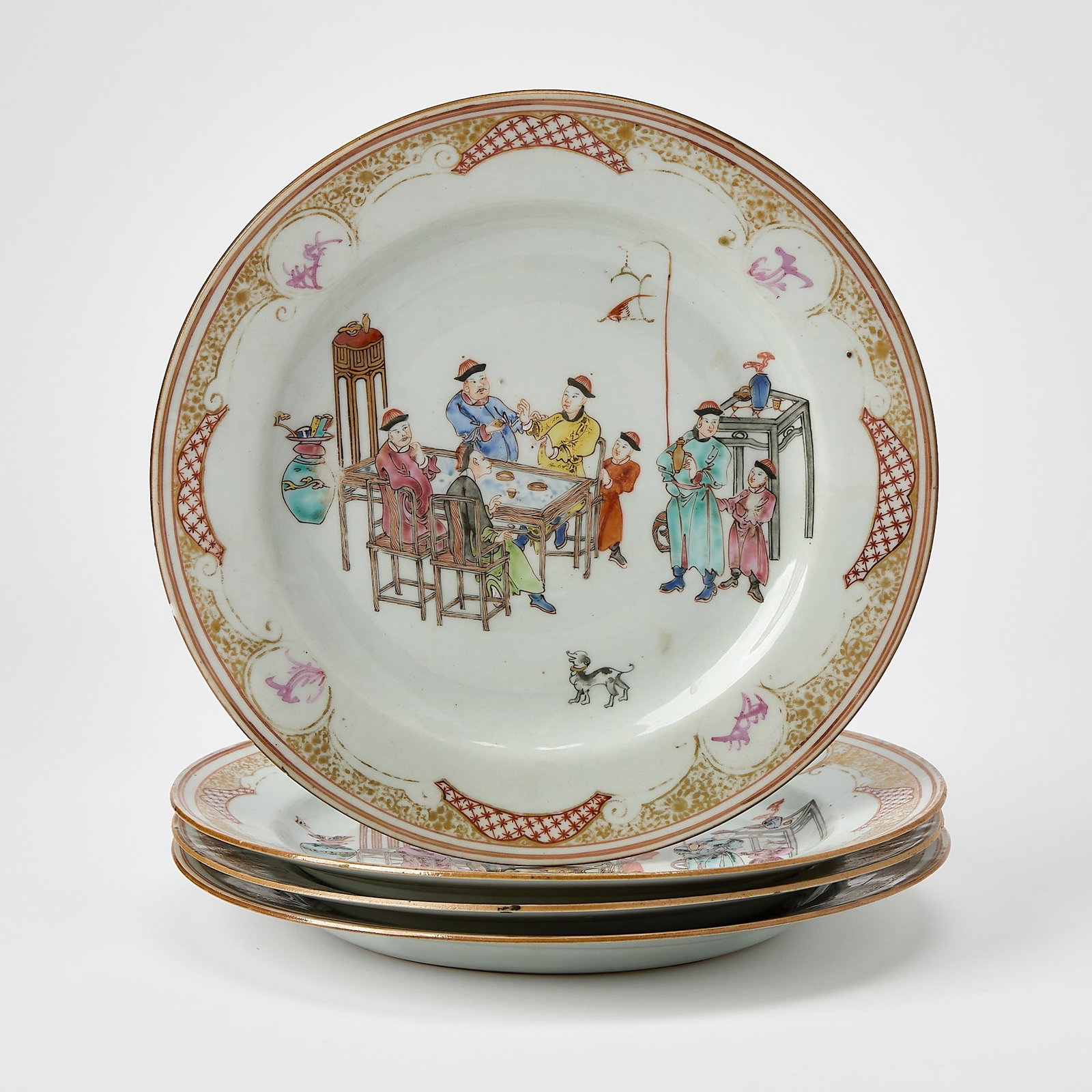 Group of Four Chinese Export Porcelain Dishes (1 of 4)