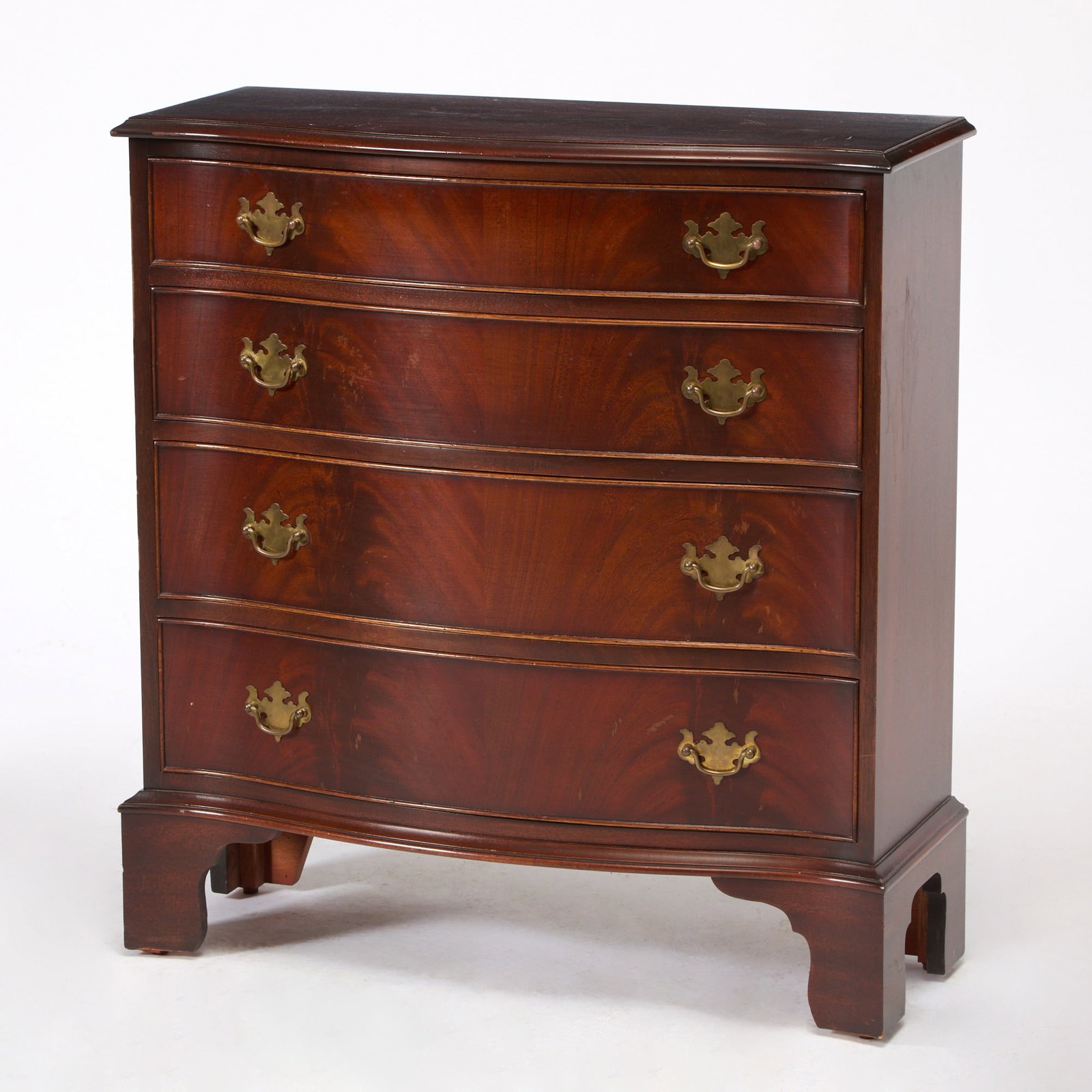George III Style Serpentine Mahogany Chest of Drawers (1 of 5)