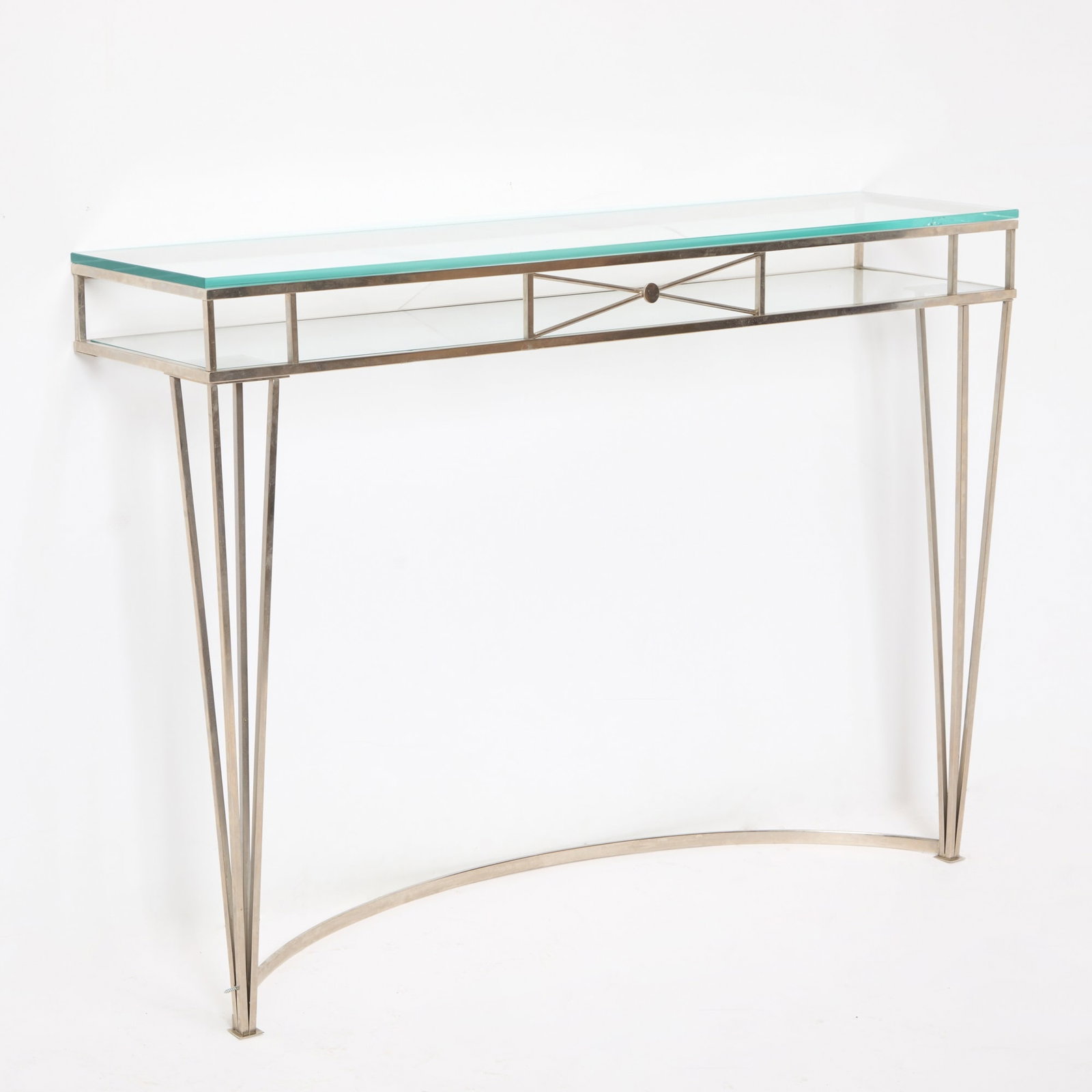 Modern Glass and Aluminum Console (1 of 4)
