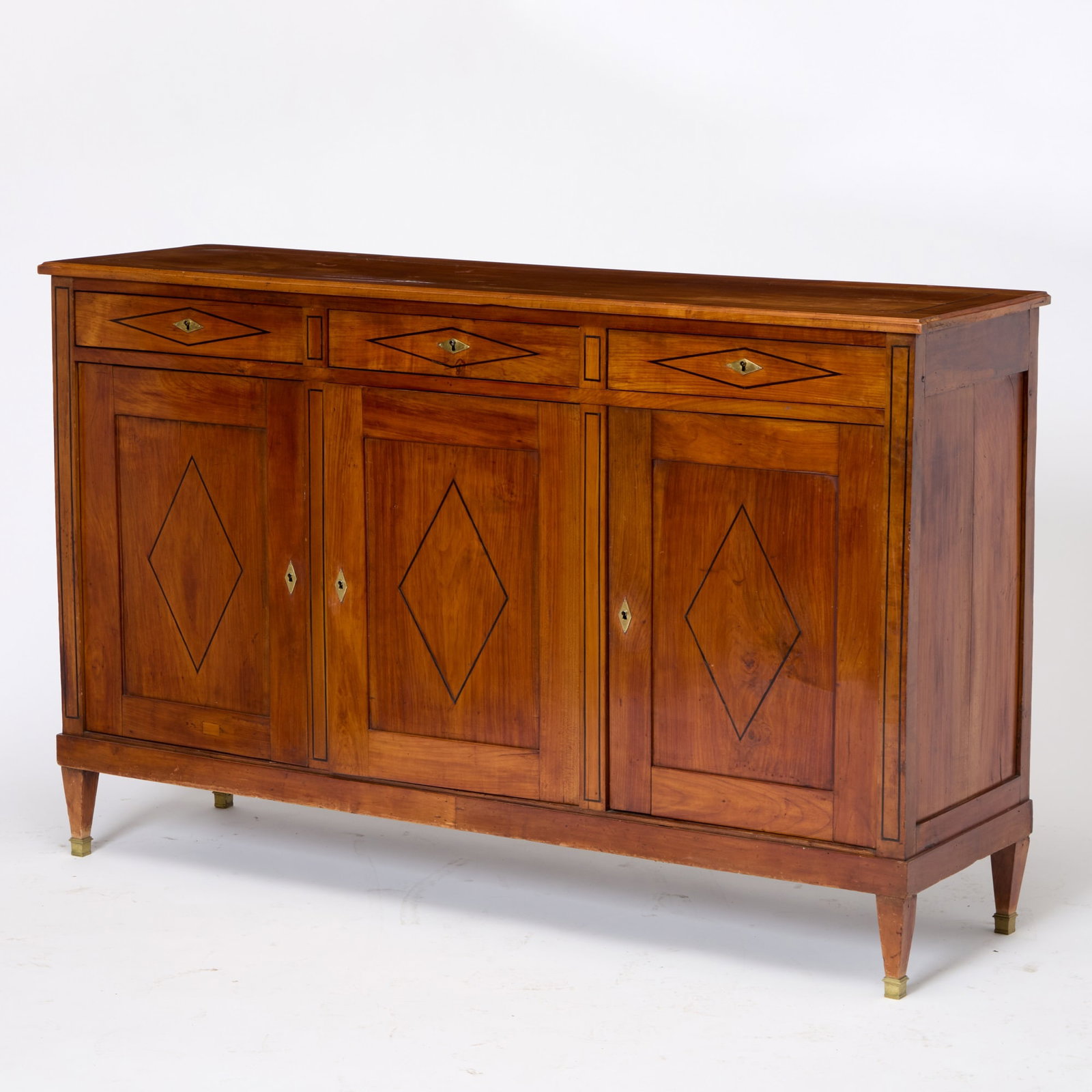 Empire Style Inlaid Fruitwood Side Cabinet (1 of 6)