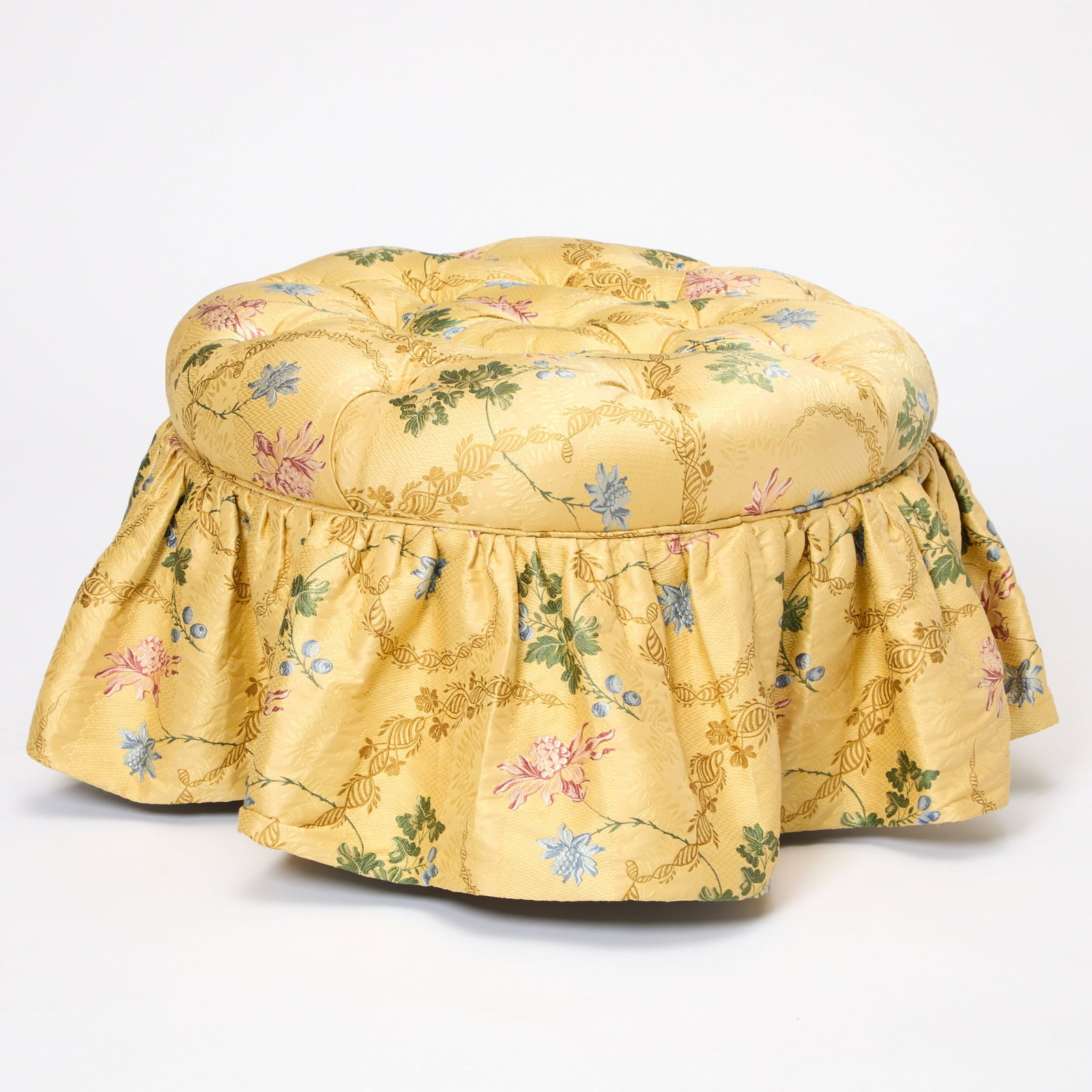 Button Tufted Upholstered Stool (1 of 3)