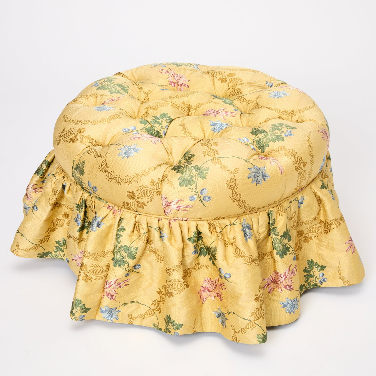 Button Tufted Upholstered Stool - 2