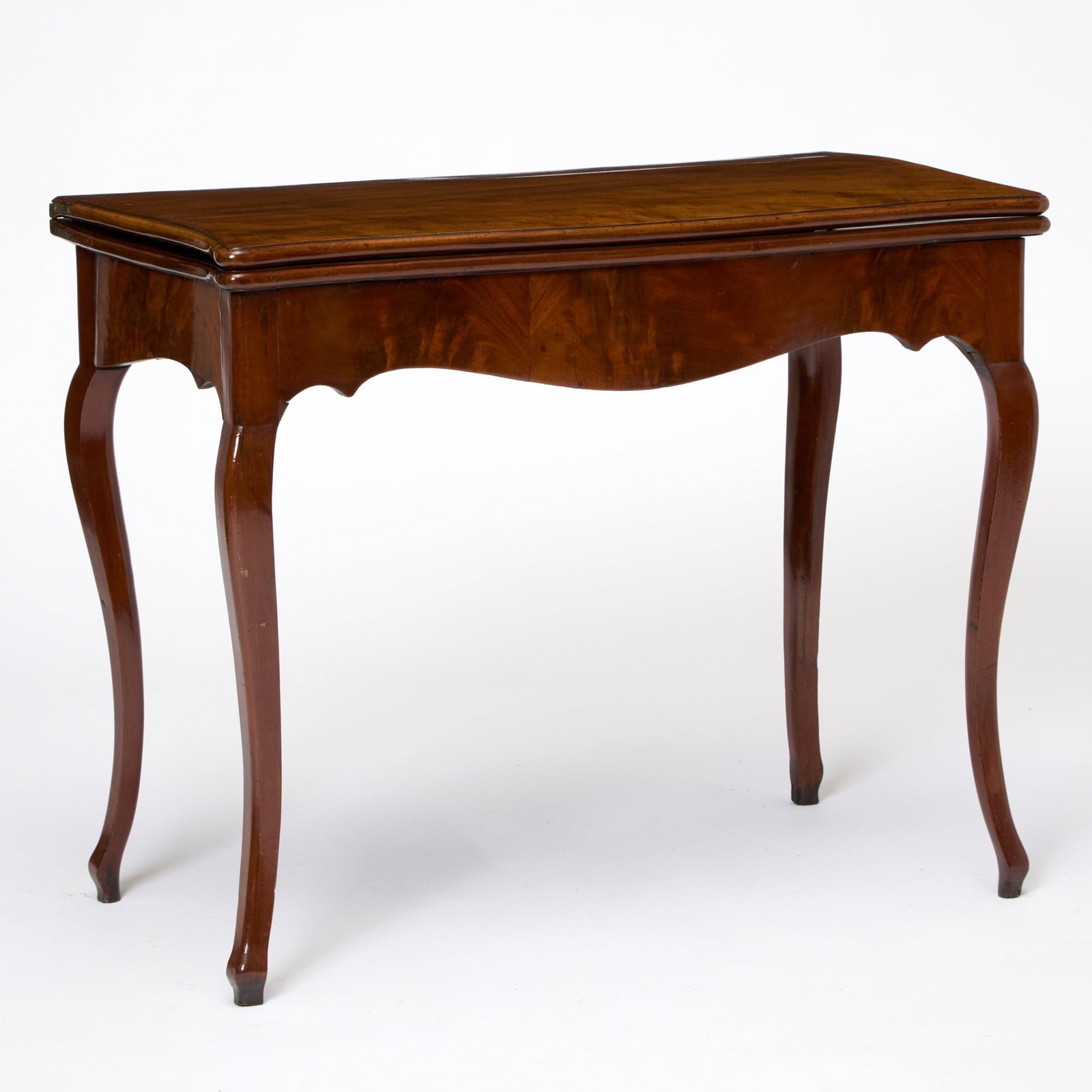 George III Mahogany Concertina-Action Fold-Over Card Table (1 of 7)