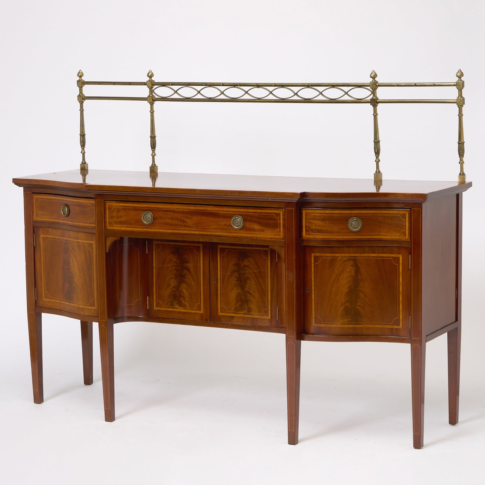 George III Style Inlaid Mahogany Sideboard (1 of 8)