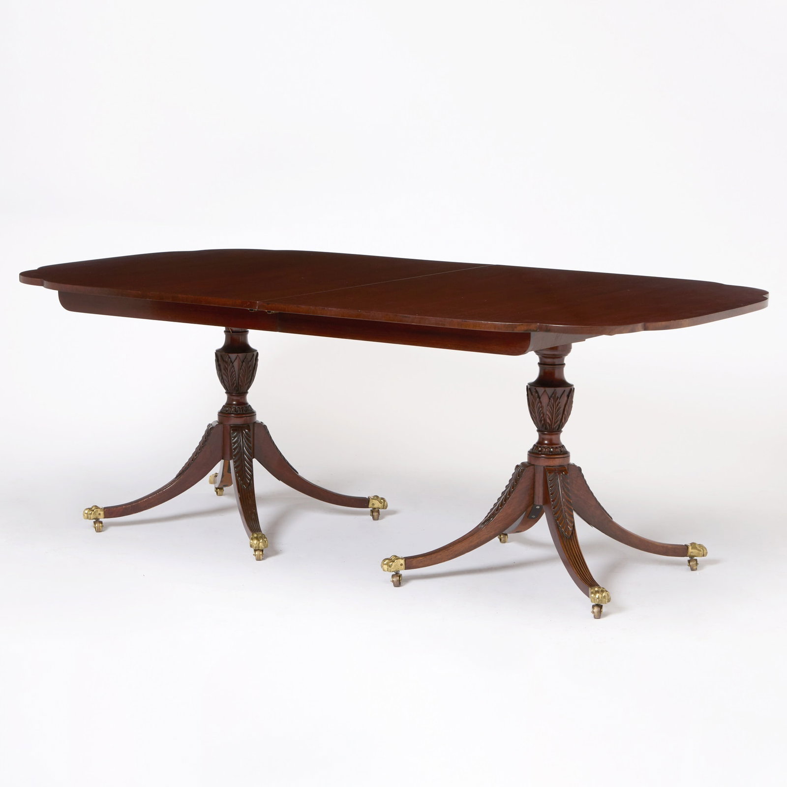 George III Style Mahogany Double-Pedestal Dining Table (1 of 6)