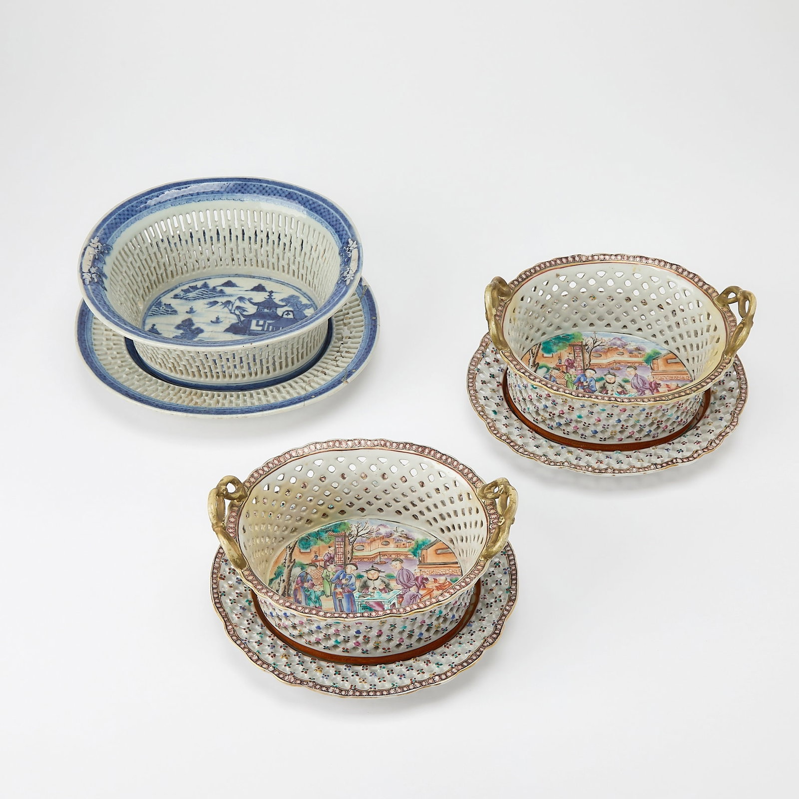 Group of Chinese Export Porcelain Baskets (1 of 7)