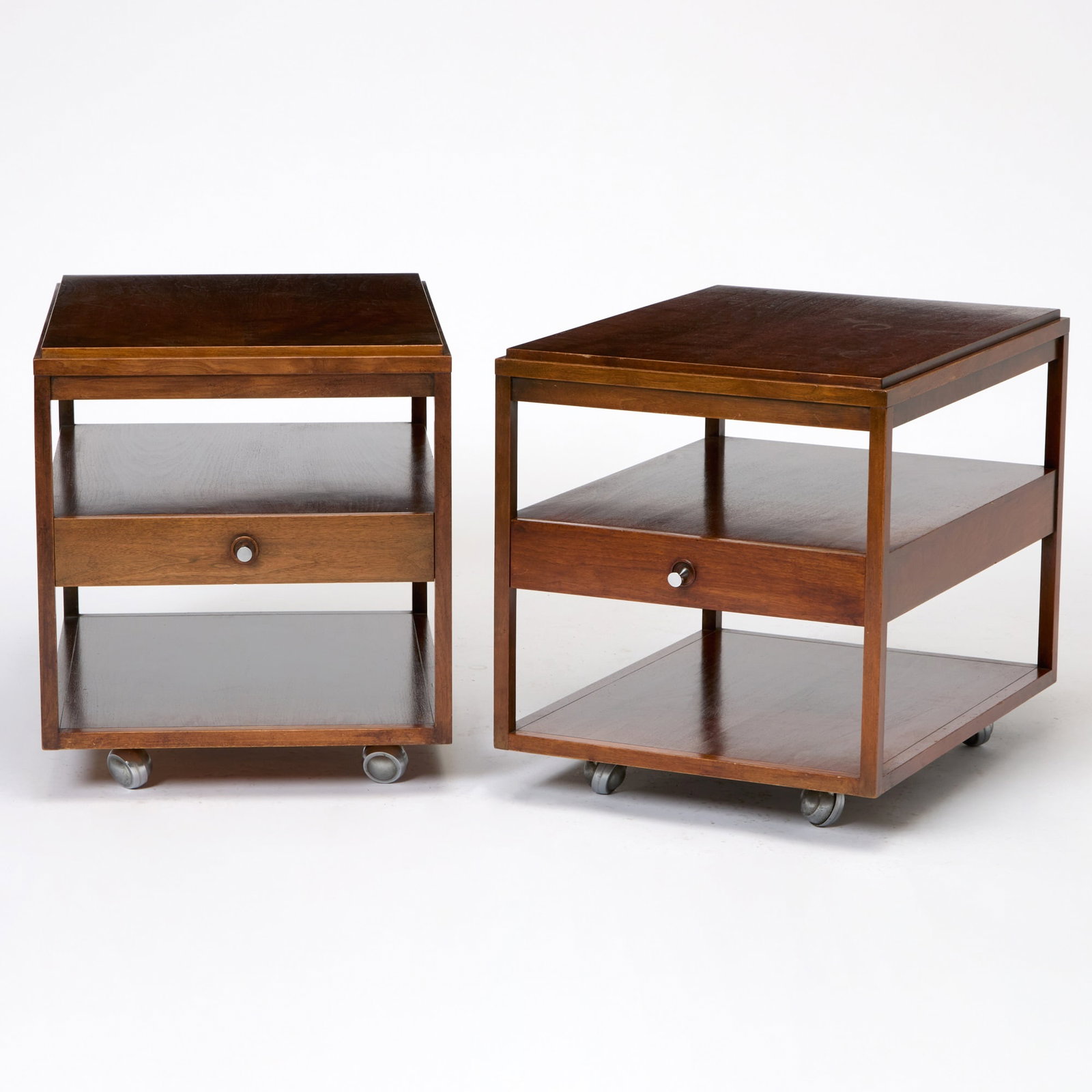 Pair of Mahogany Two-Tier Side Tables (1 of 6)