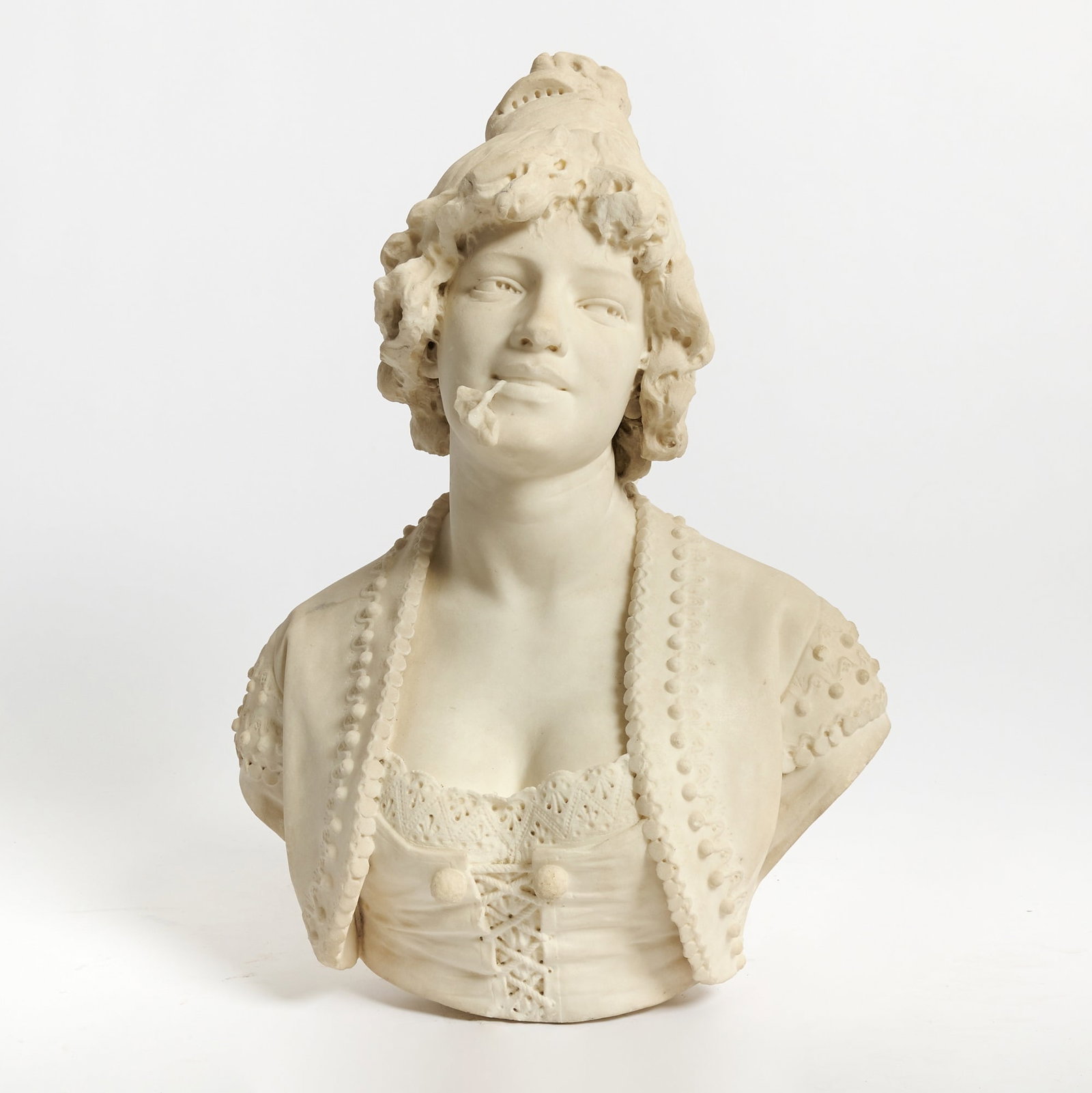 Italian Carved Marble Bust of a Woman (1 of 4)
