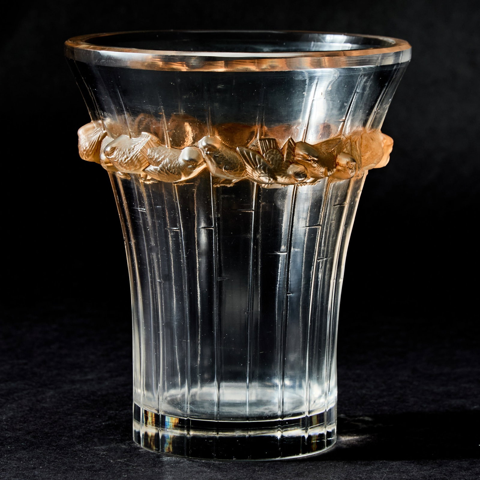 Lalique Molded Glass Vase: Boulouris (1 of 4)