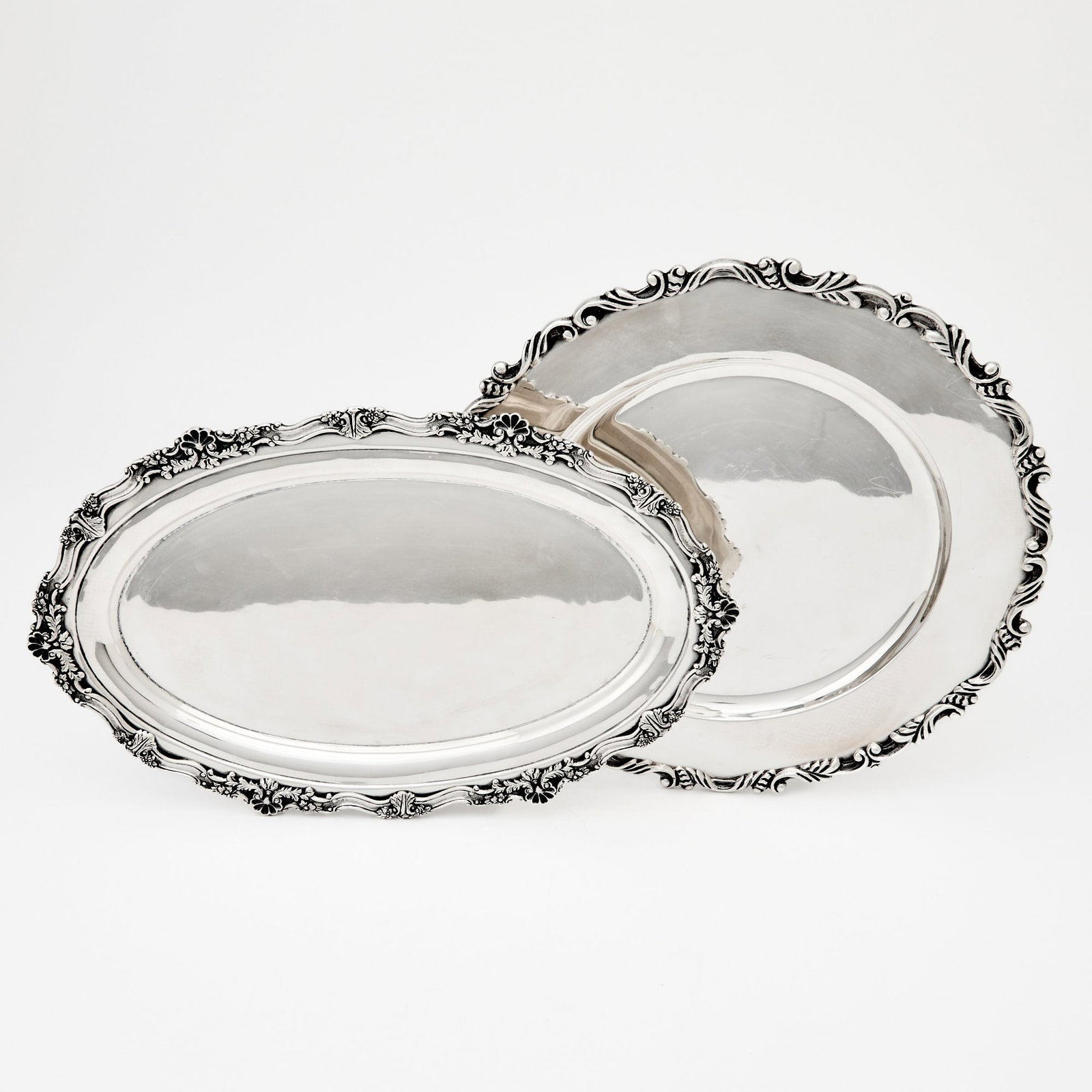 Two Mexican Sterling Silver Trays (1 of 4)
