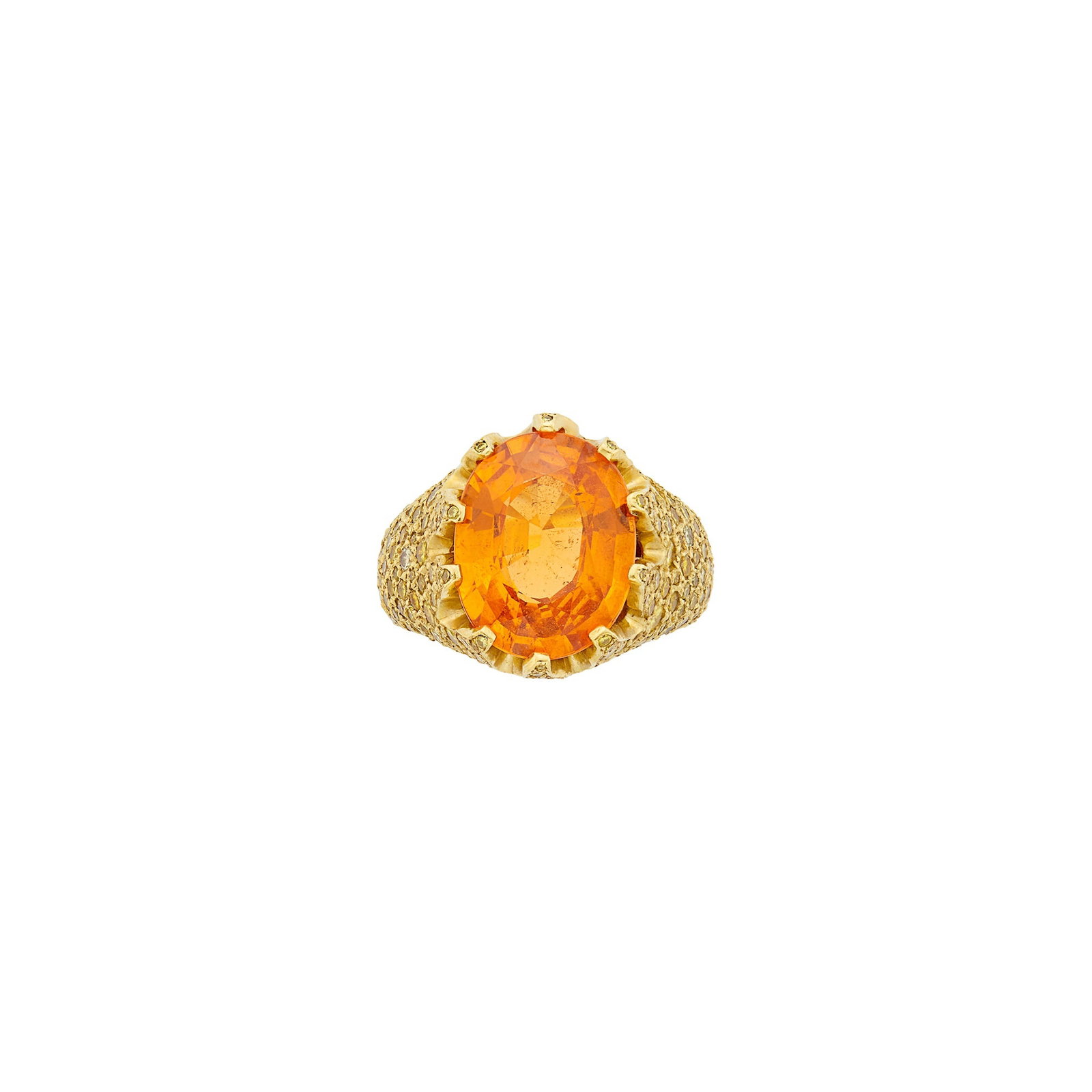 Diana Vincent Gold, Spessartine Garnet, Colored Diamond and Diamond Ring (1 of 2)