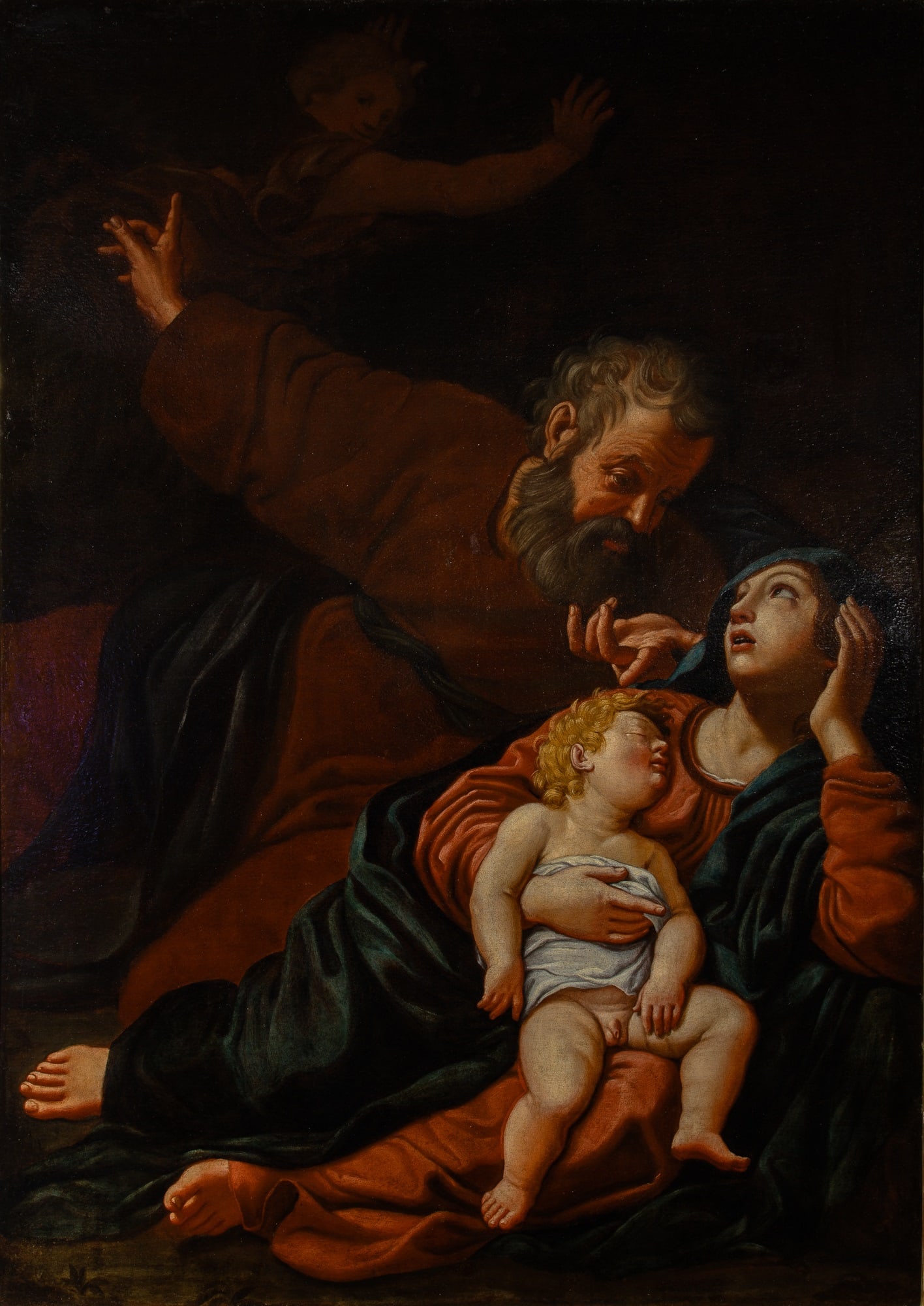 Leonello Spada: Italian, 1576-1622 The Rest on the Flight into Egypt Oil on canvas 65 1/8x 46 3/8 inches (165.4 x 117 cm) Frame 72 x 53 inches (183 x 134.5 cm) Provenance: Private collection, New York The