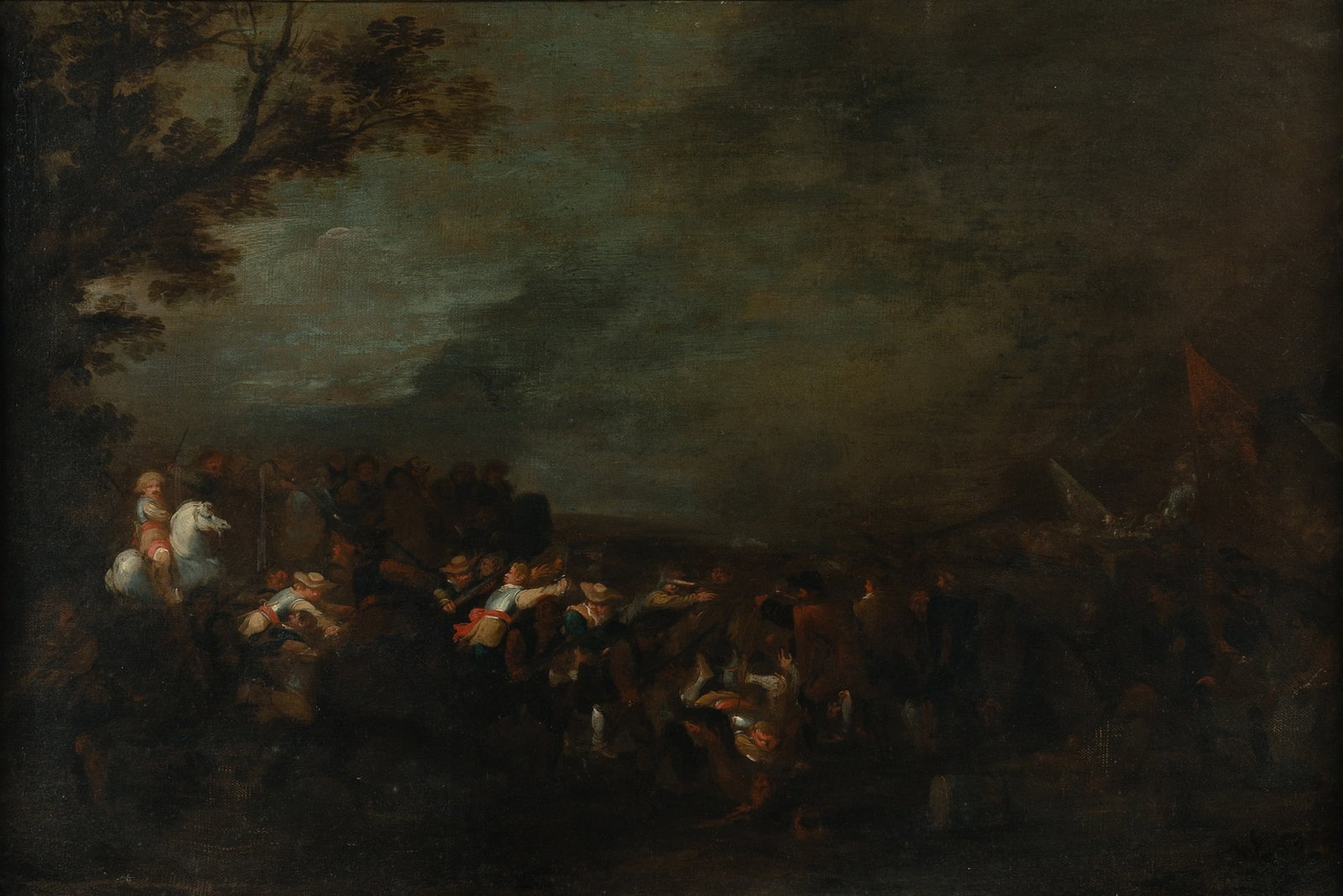 After Francisco José de Goya y Lucientes​: The Suppression of an Uprising Oil on canvas 35 7/8 x 27 3/4 inches (91.2 x 70.5 cm) Frame 33 3/4 x 45 7/8 inches (85.8 x 116.7 cm)