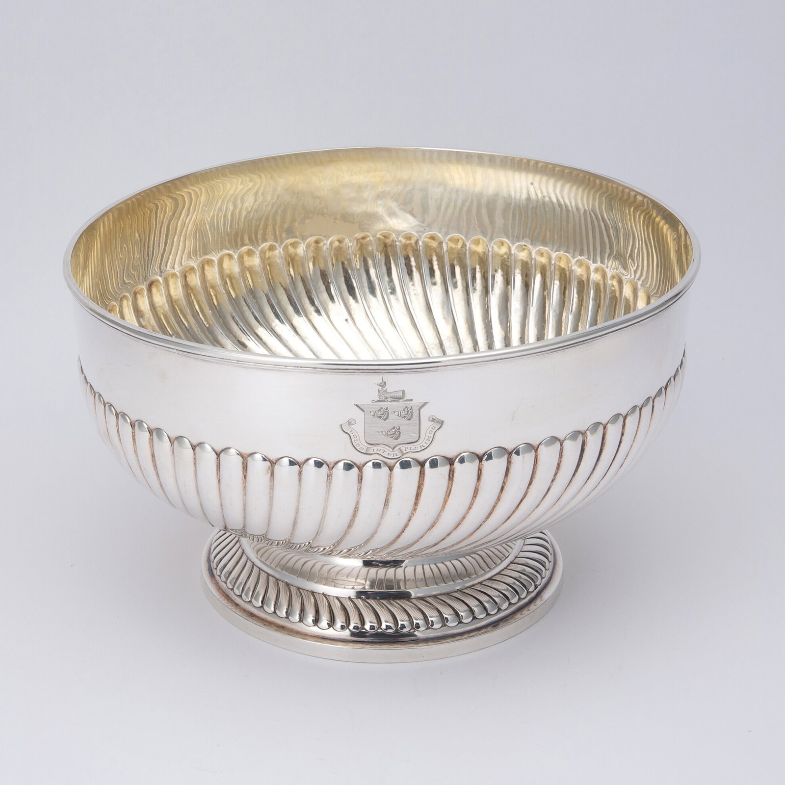 George III Sterling Silver Fluted Centerpiece Punch Bowl (1 of 2)