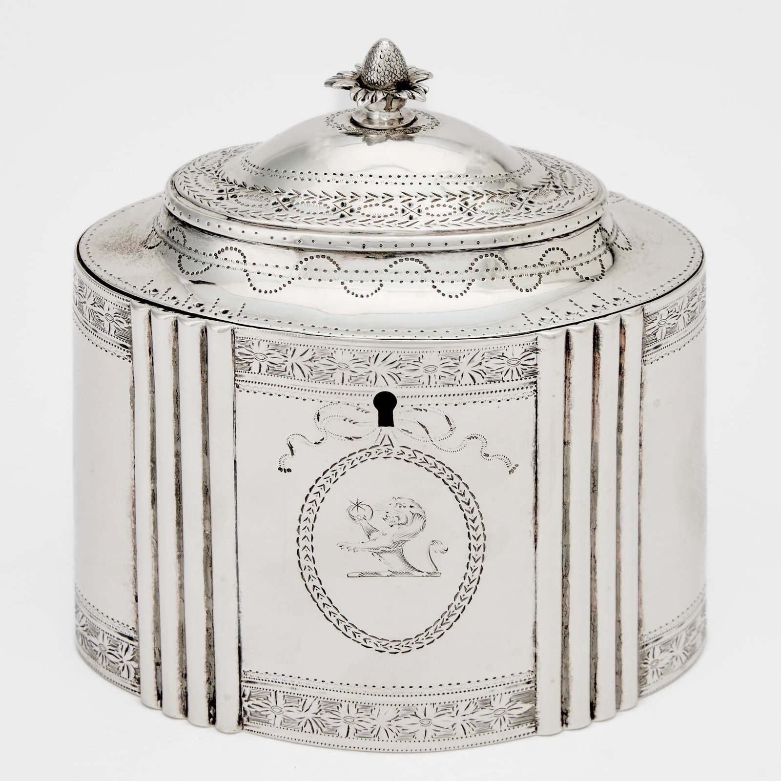 George III Sterling Silver Tea Caddy (1 of 3)