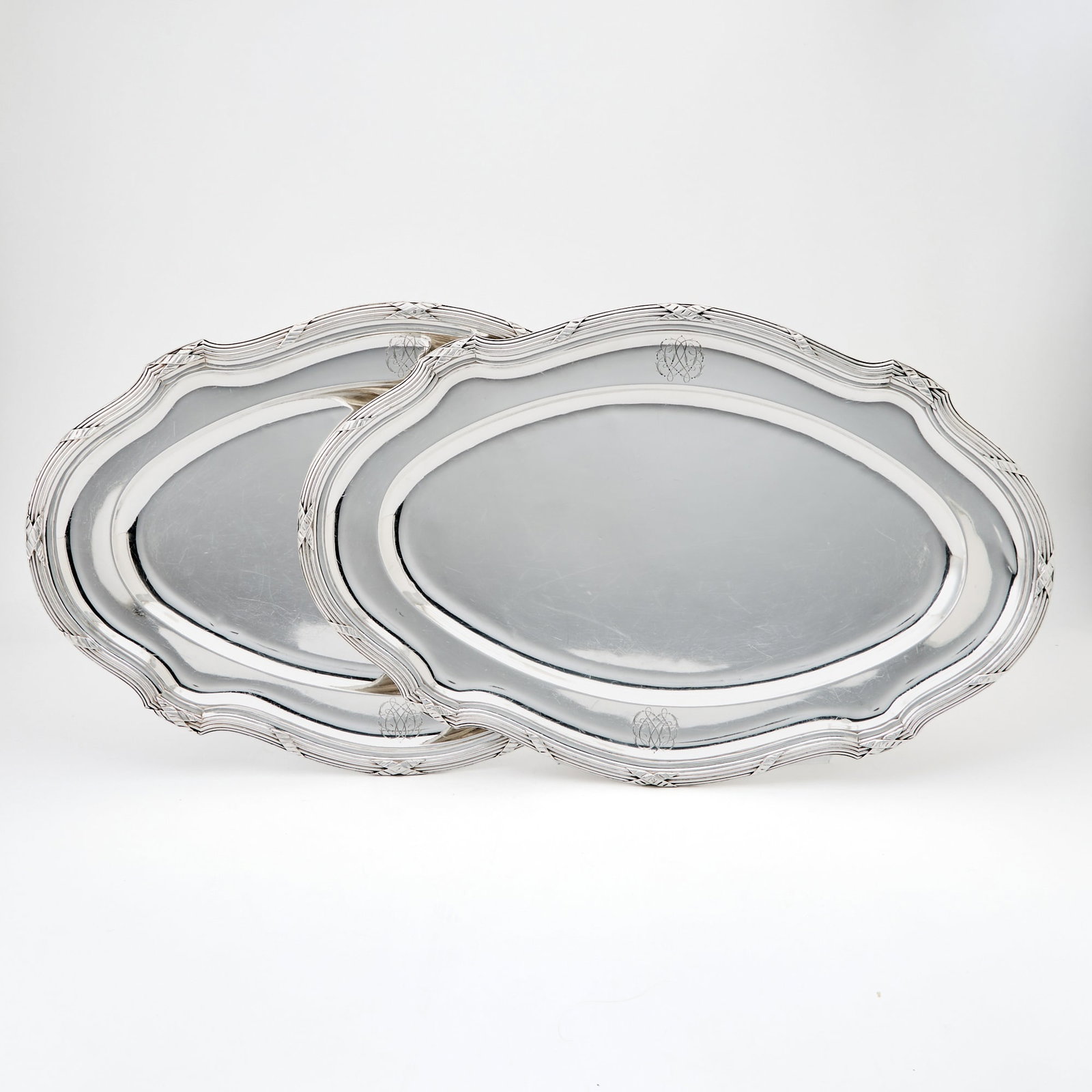 Pair of French Silver Platters (1 of 3)