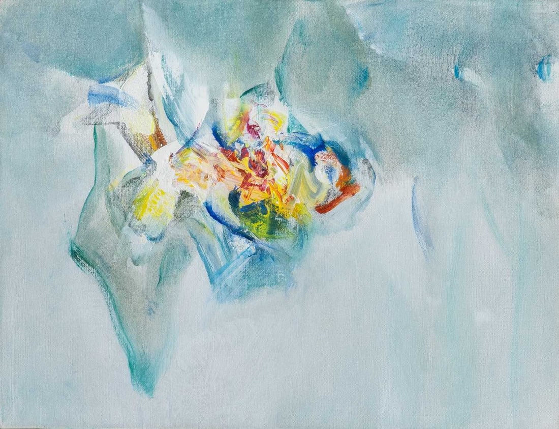 Louis Le Brocquy: Irish, 1916-2012 Ming Gold Fish, 1984 Signed, titled, and dated LE BROCQUY 84/ MING/ GOLDFISH on the reverse Oil on canvas 10 5/8 x 13 3/4 inches (27 x 35 cm) Provenance: Taylor Galleries, Dublin