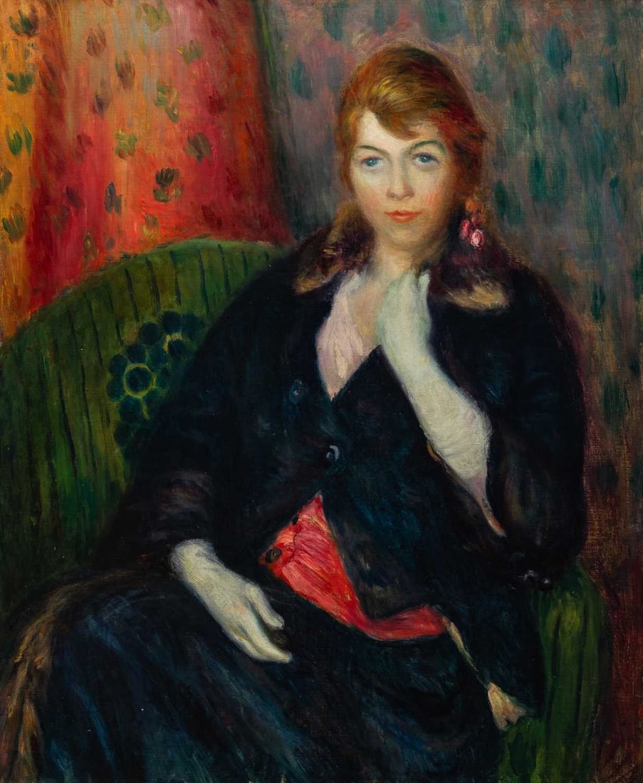 William Glackens: American 1870-1938 Girl in White Gloves, 1916 Oil on canvas 36 x 32 inches (91.4 x 81.3 cm) Provenance: Kraushaar Galleries, New York Exhibited: New York, NY, 10 West 9th Street (the artist’s