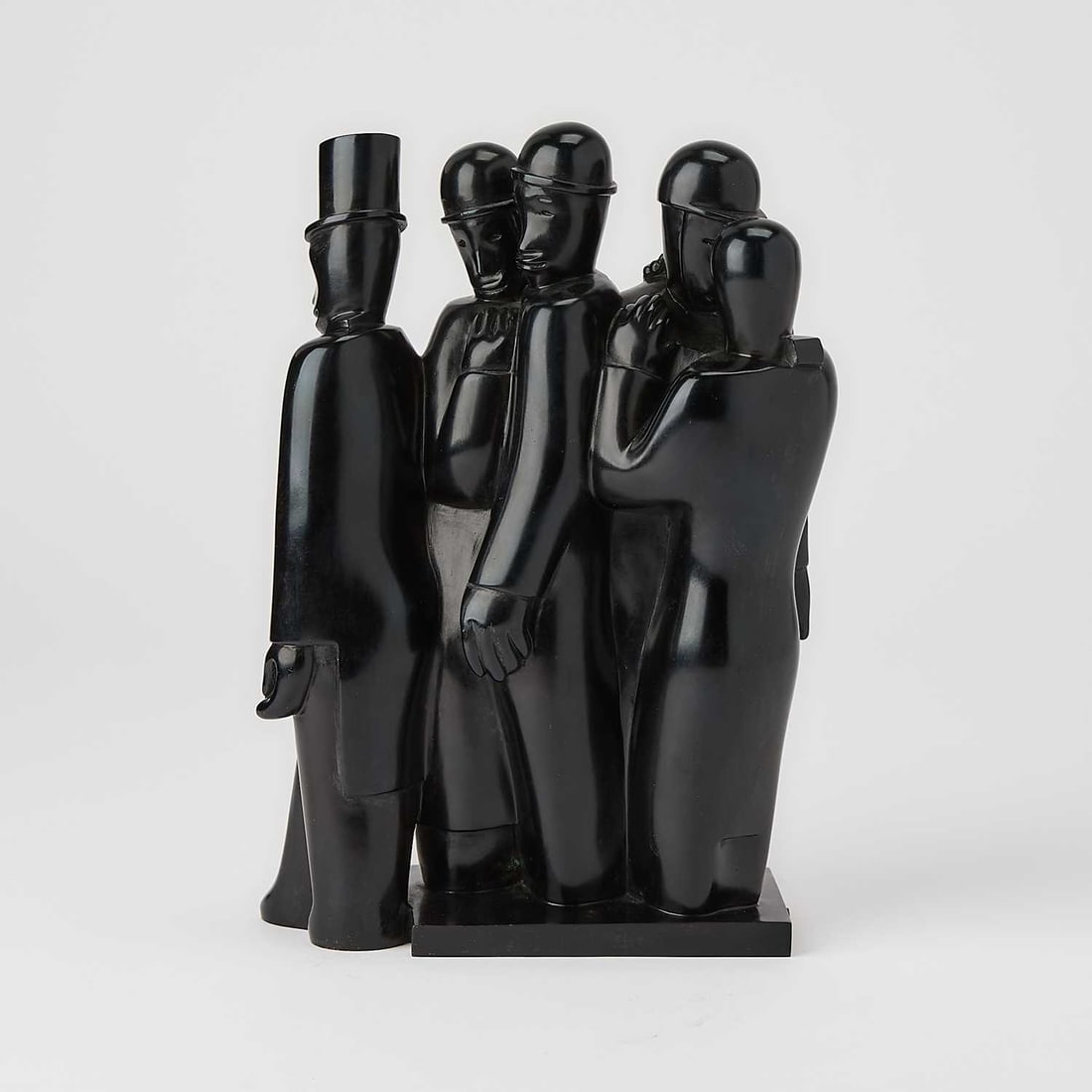 Jean Lambert Rucki: Polish/French 1888-1967 La foule, conceived 1923-25, cast in 2000 Signed Lambert-Rucki on the base; stamped with the Fonderie de la Plaine foundry mark, inscribed JDV and numbered 6/8 on the side of